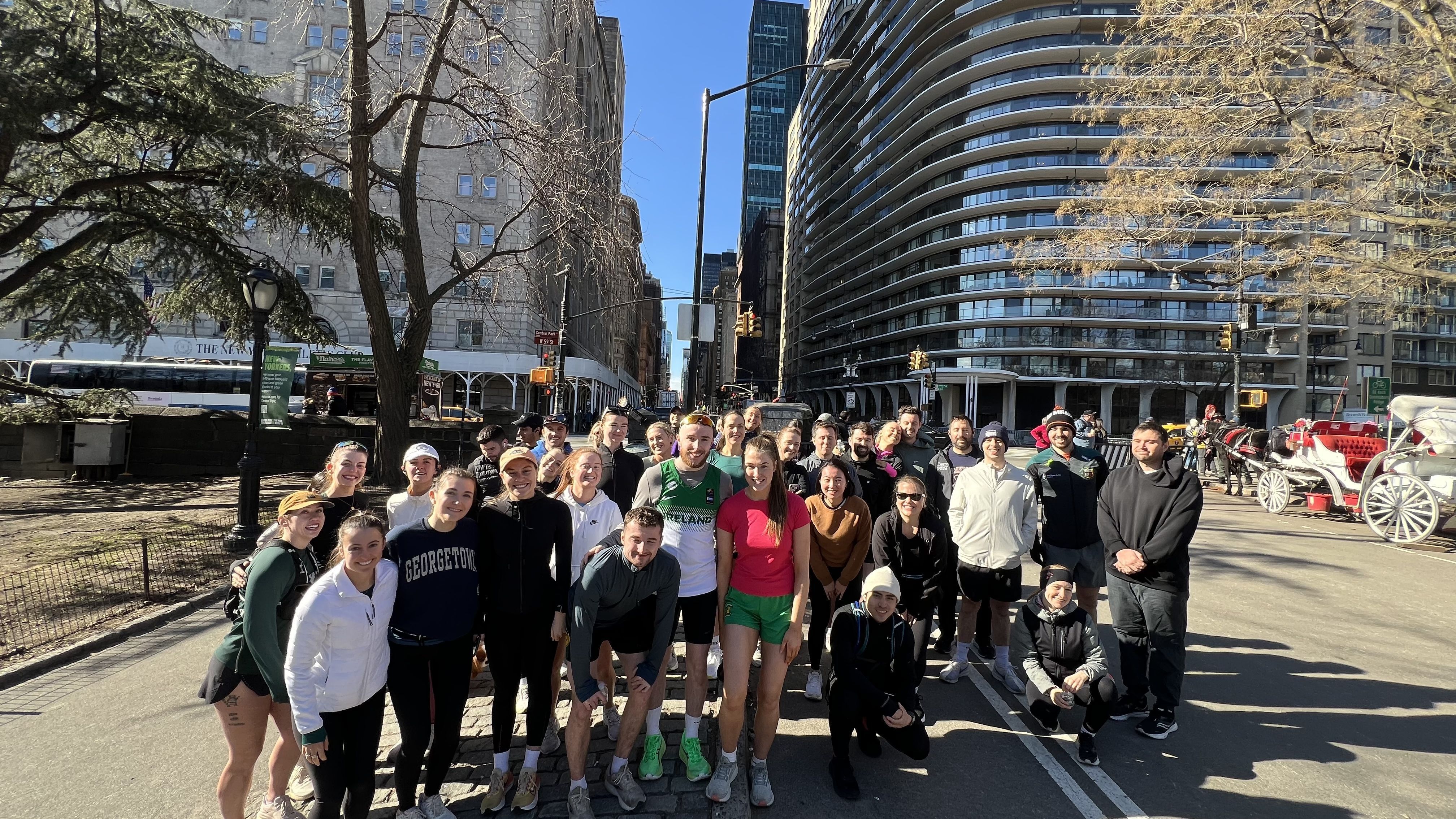 OFF AND RUNNING: The Options Technology team in the fast track on Saturday for the Global Craic 10K