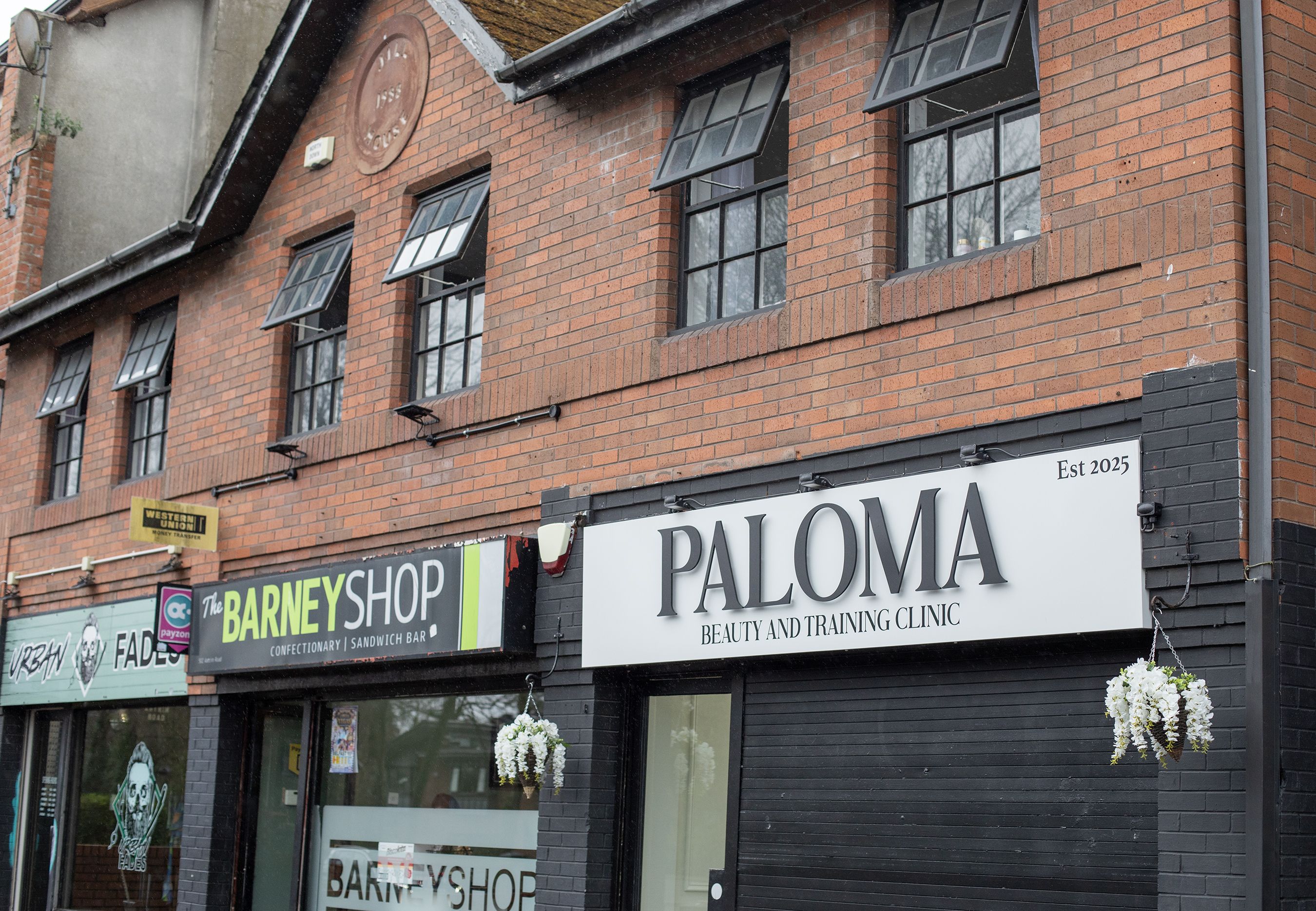 FIRE: The blaze broke out on the top floor of the block