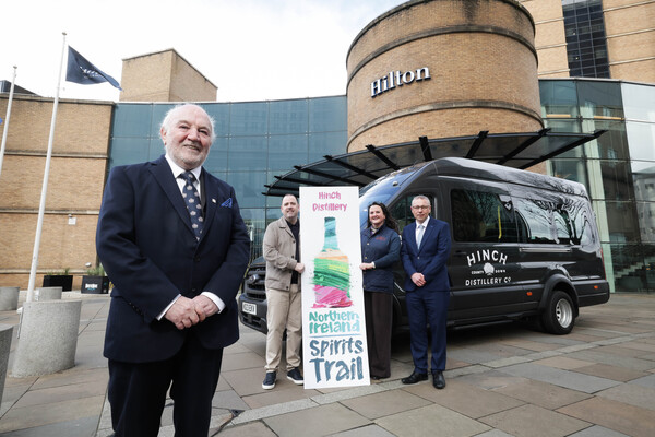 New Hinch Distillery tour bus to depart from Hilton Belfast as visitor experiences expand