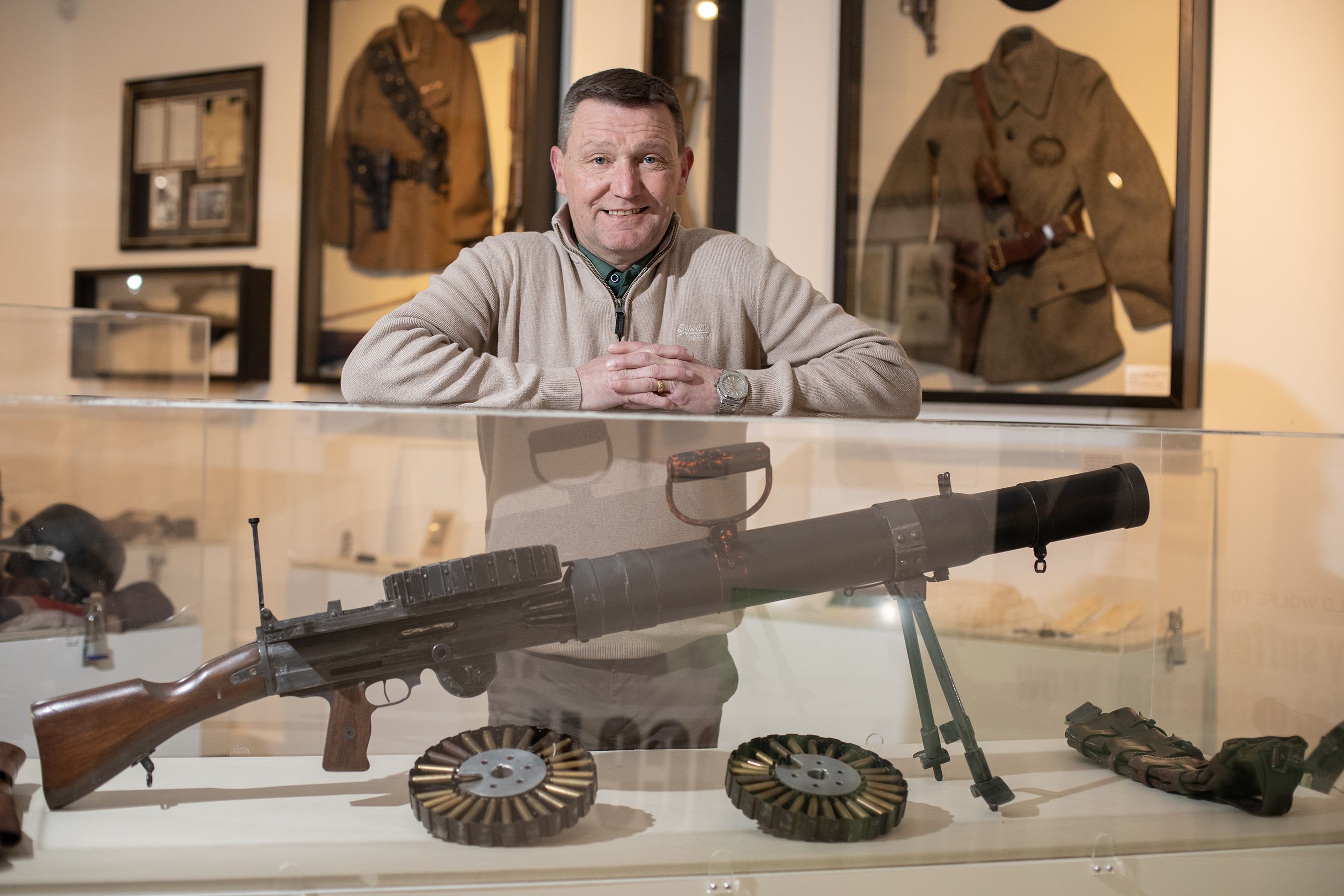 NEW ADDITIONS: Marty Spence, Club Secretary, in the Roddy\'s museum