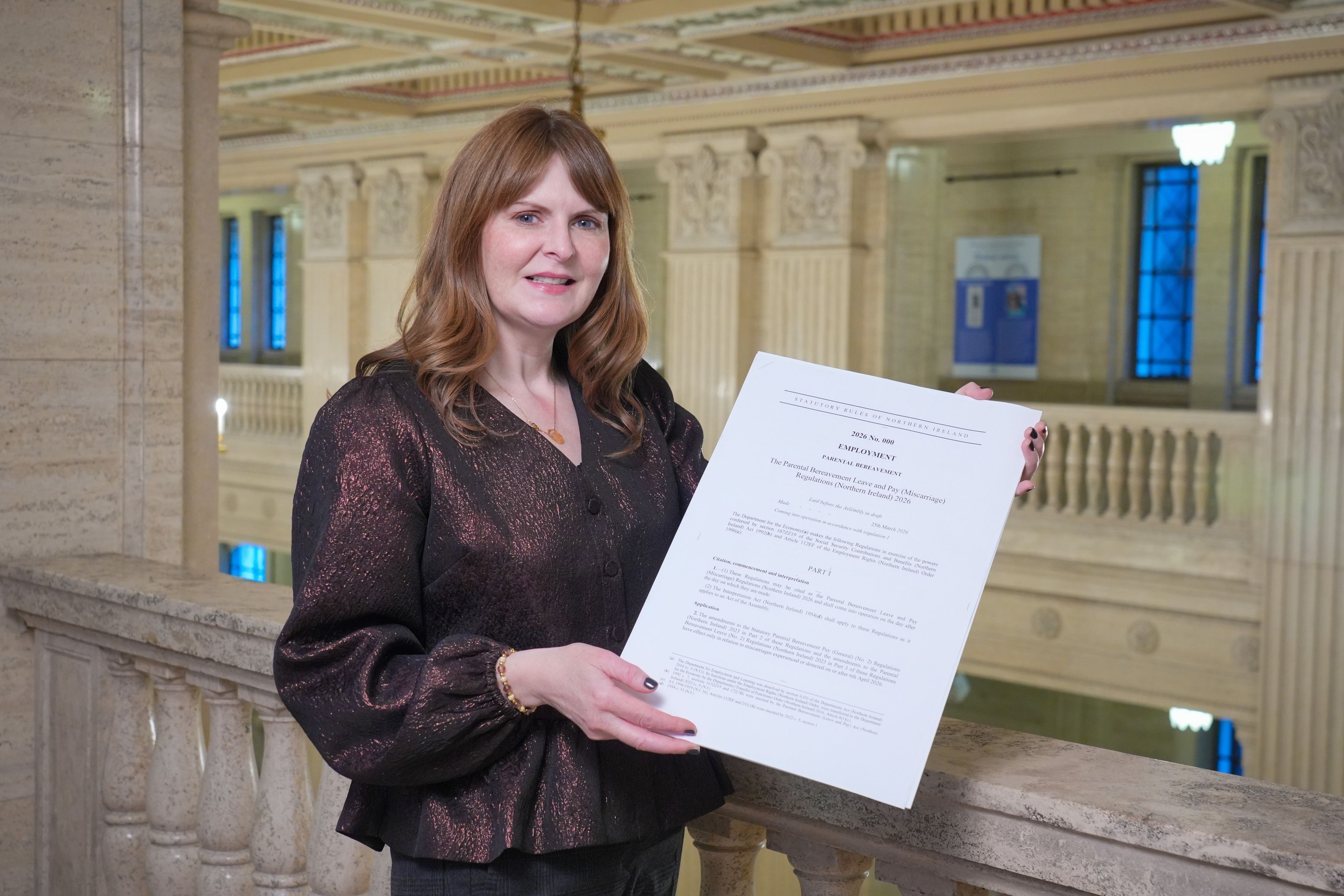 FIRST: Economy Minister Dr Caoimhe Archibald pictured with the new regulations