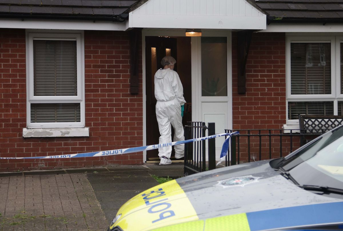 INCIDENT: Police at the scene on Wednesday afternoon