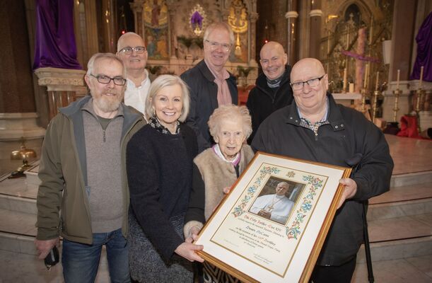 Una celebrates 100th birthday with family at special Mass at Clonard