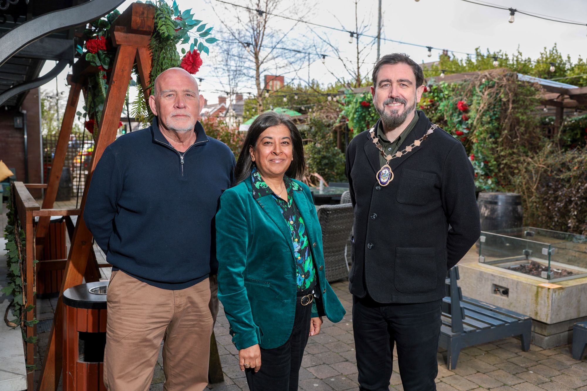 PRAISE: Sean Oliver (TASCIT), Angila Chada (IFI Board Member) and Deputy Lord Mayor of Belfast, Councillor Paul Doherty