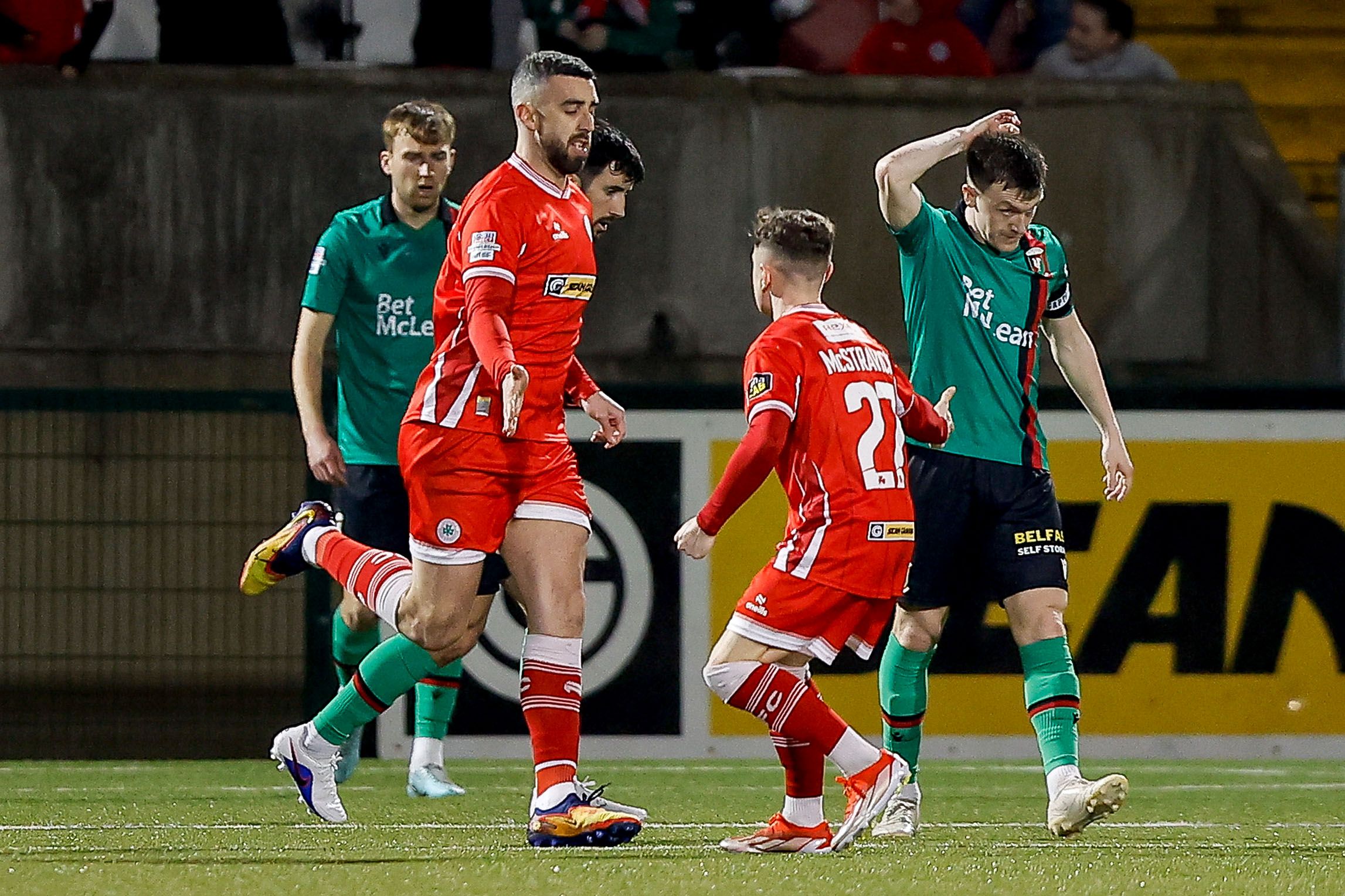 CONSOLATION: Joe Gormley scored Cliftonville\'s solitary goal on the night