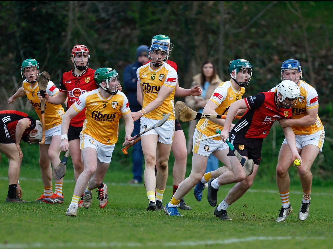 ON THE MARCH: Antrim enjoyed a big victory late on against Down