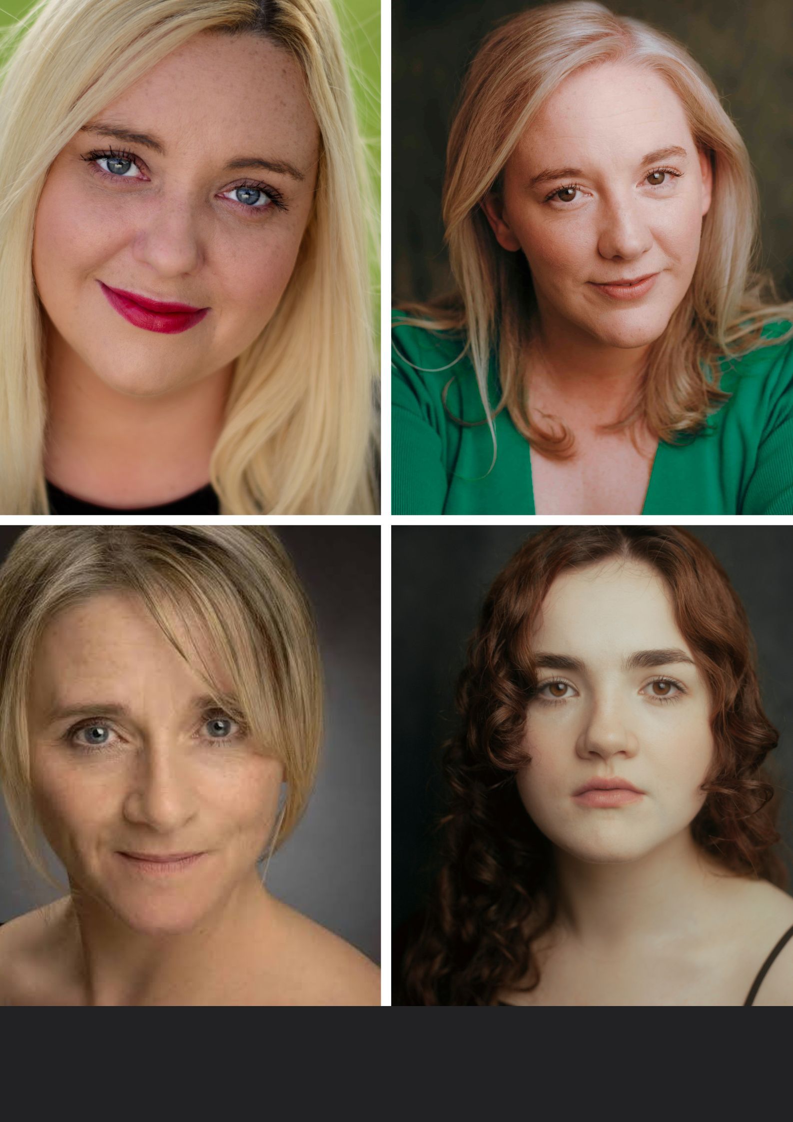 CAST: Marie (Caroline Curran), Cassie (Hannah Carnegie), and Nora (Mairead McKinley) and Deirdre (Annie McIlwaine)