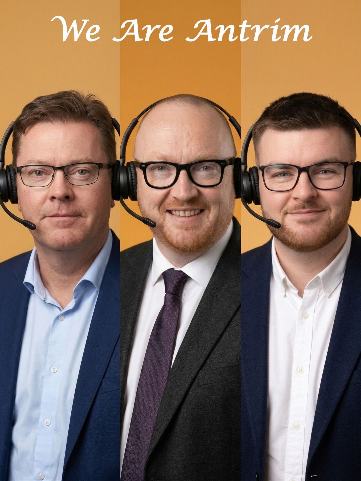 WE ARE ANTRIM: Journalists Brendan Crossan, Brendan McTaggart and Maghnus Dunne