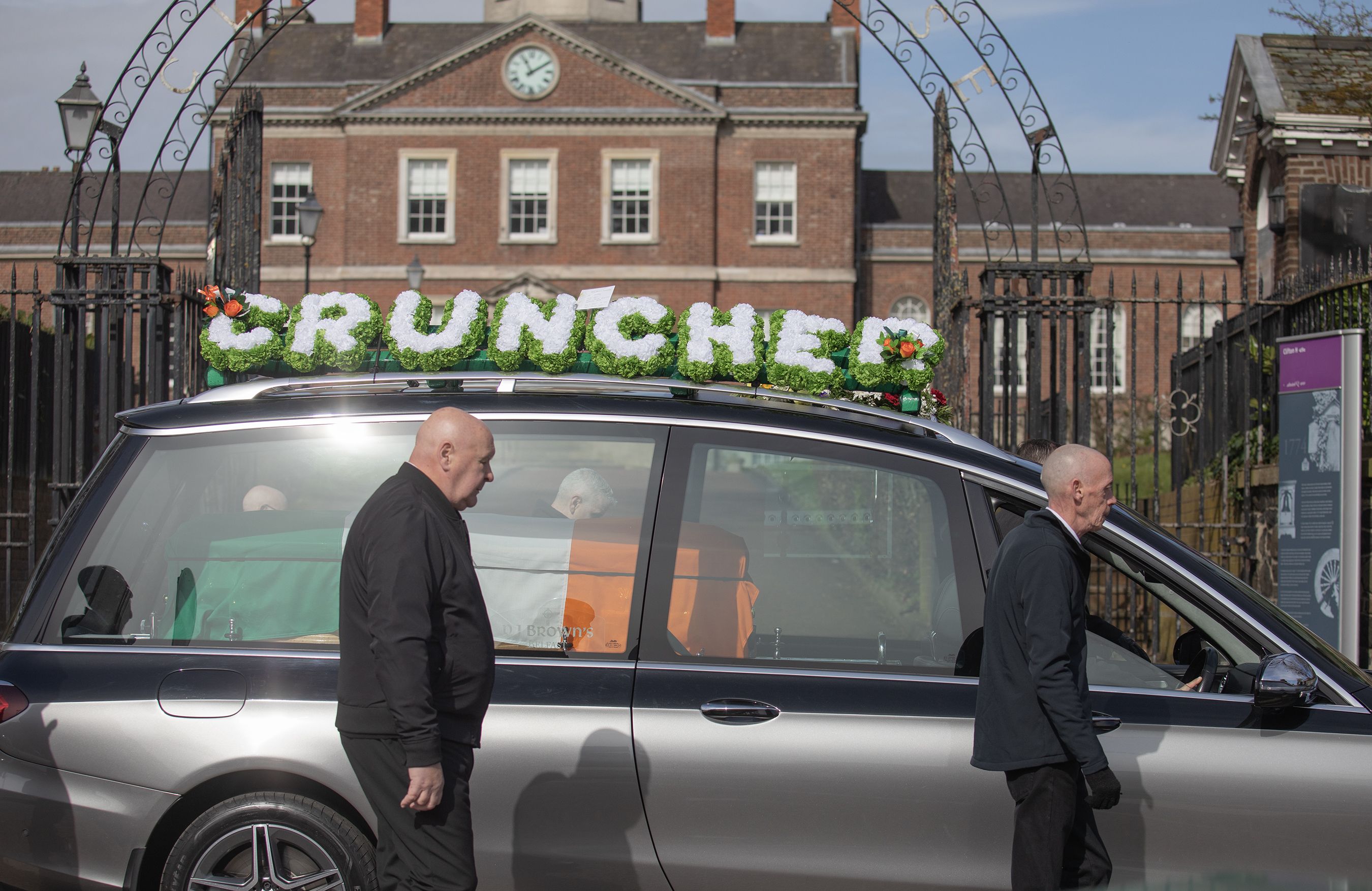 FUNERAL: Terry\'s cortege passes Clifton House on Friday morning
