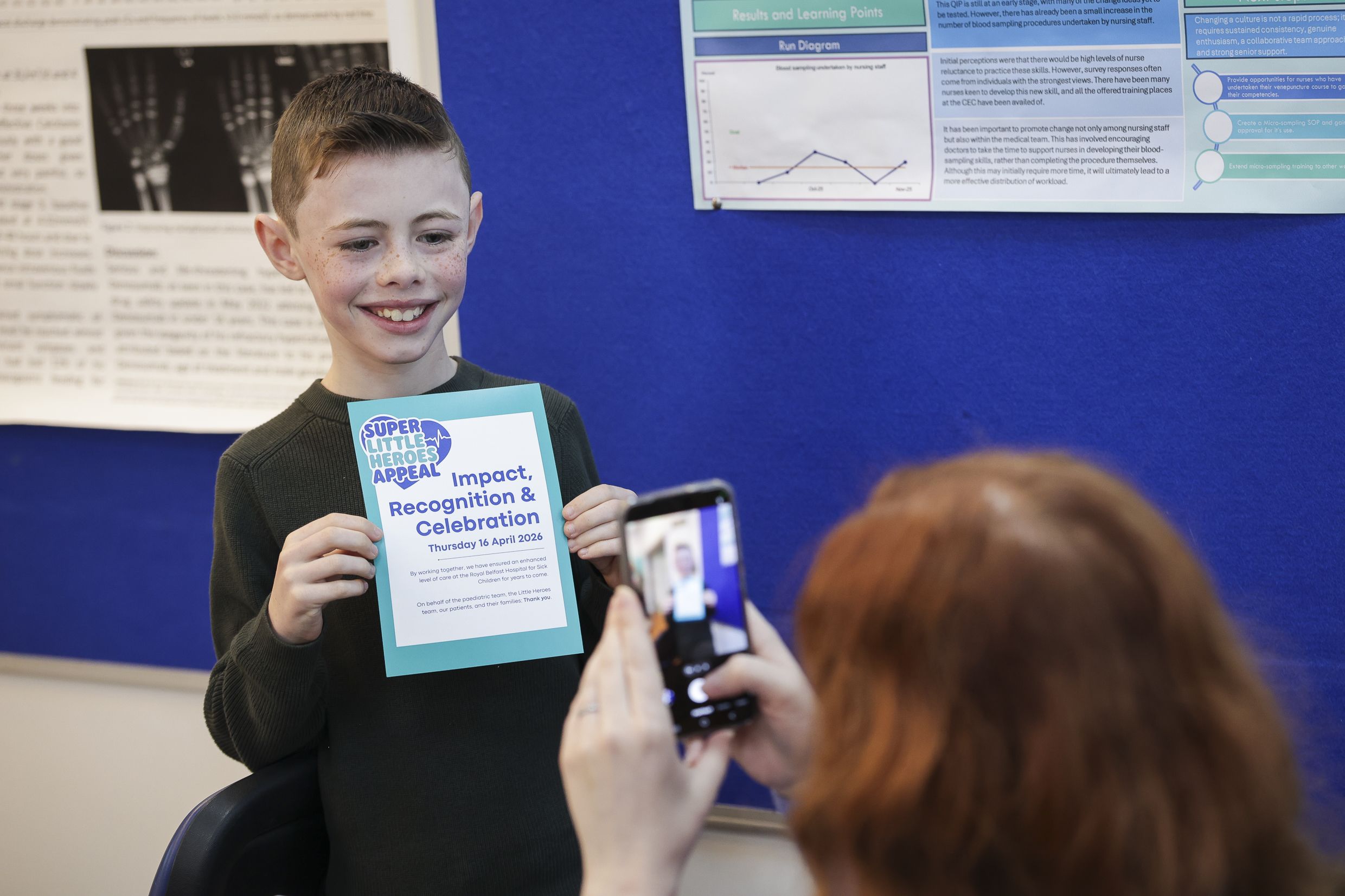 SMILES: Cathán, who celebrated his tenth birthday by running his first-ever 5k to fundraise for the super Little Heroes Appeal