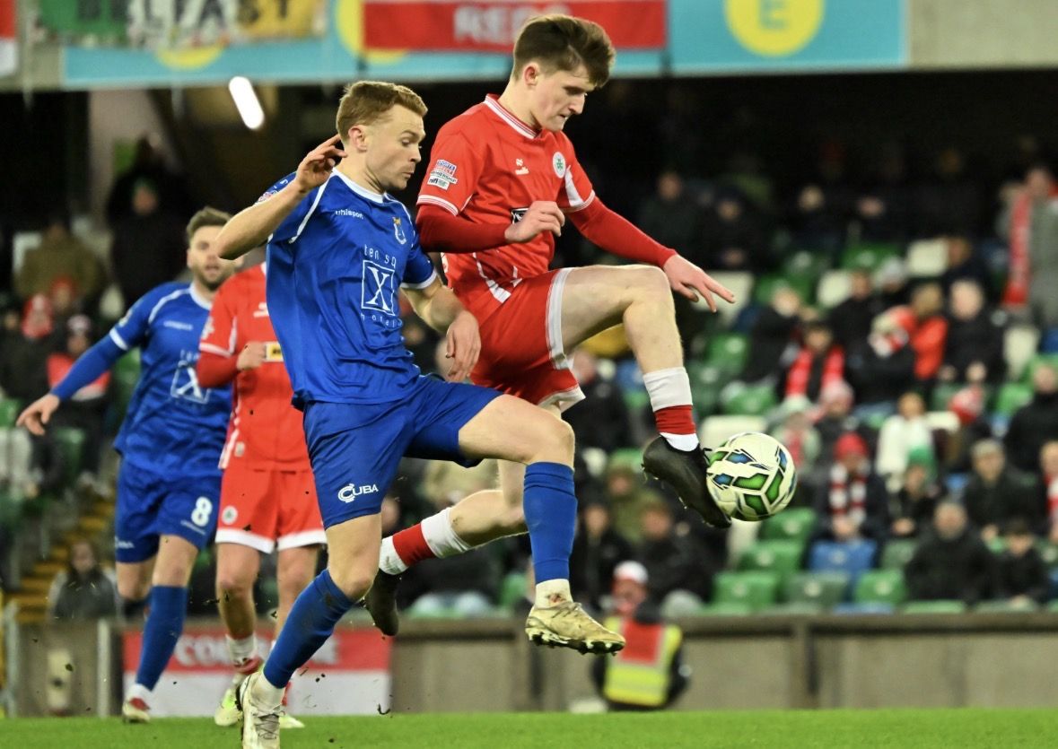 SWIFT ACTION: Cliftonville earned a European play-off spot after victory over Dungannon