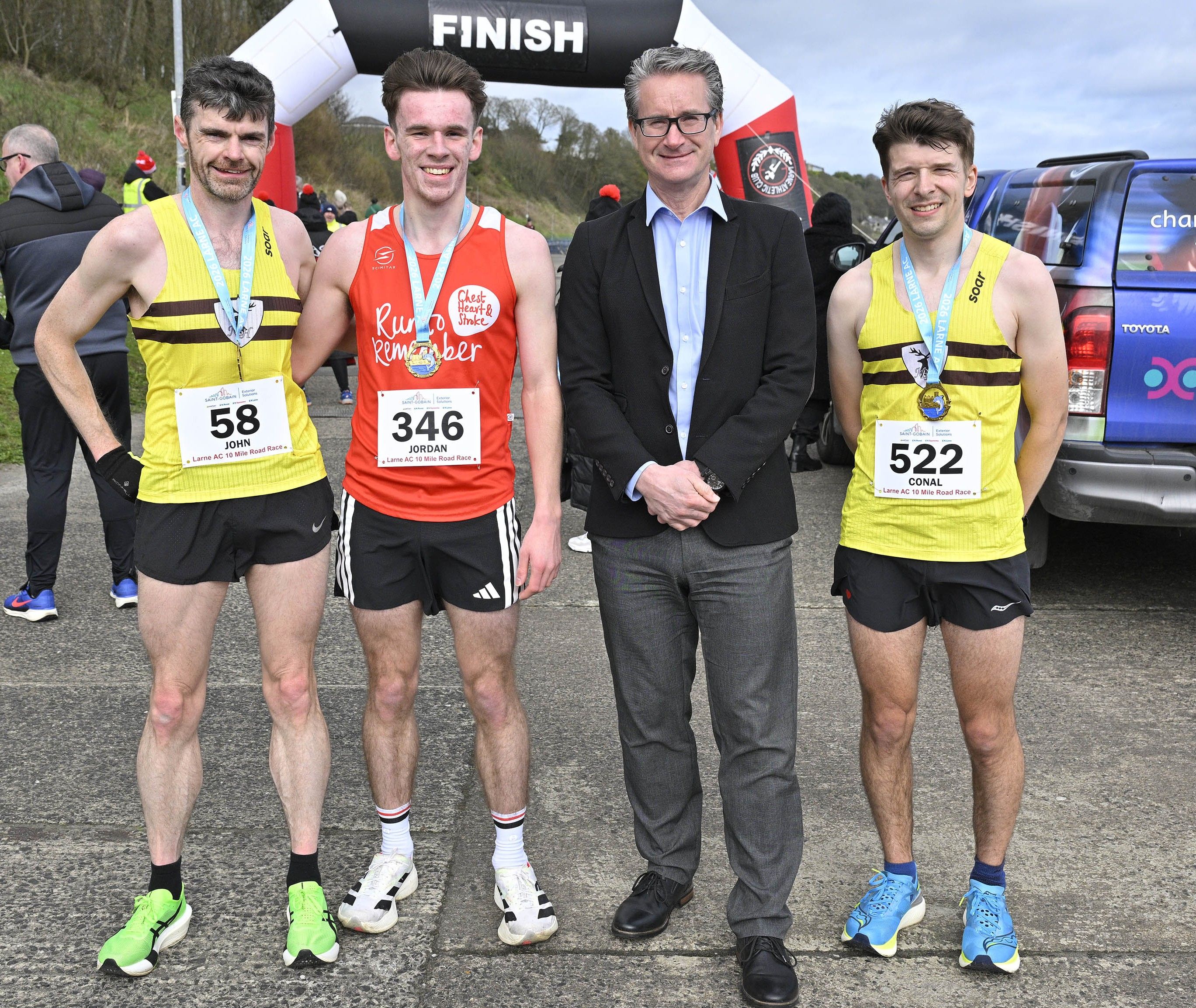 TOP MEN: John Black (left) came second and Conal McCambridge (right) finished third