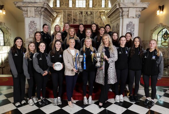 St Patrick’s College Knock celebrate All-Ireland success at City Hall