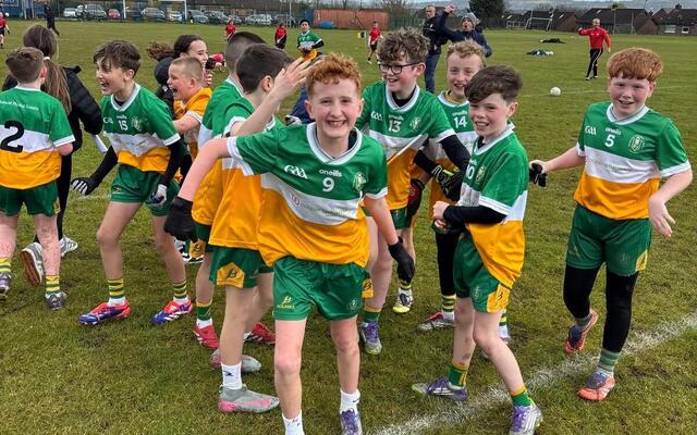 Bunscoil Phobail Feirste celebrate 2026 Raffo Cup win