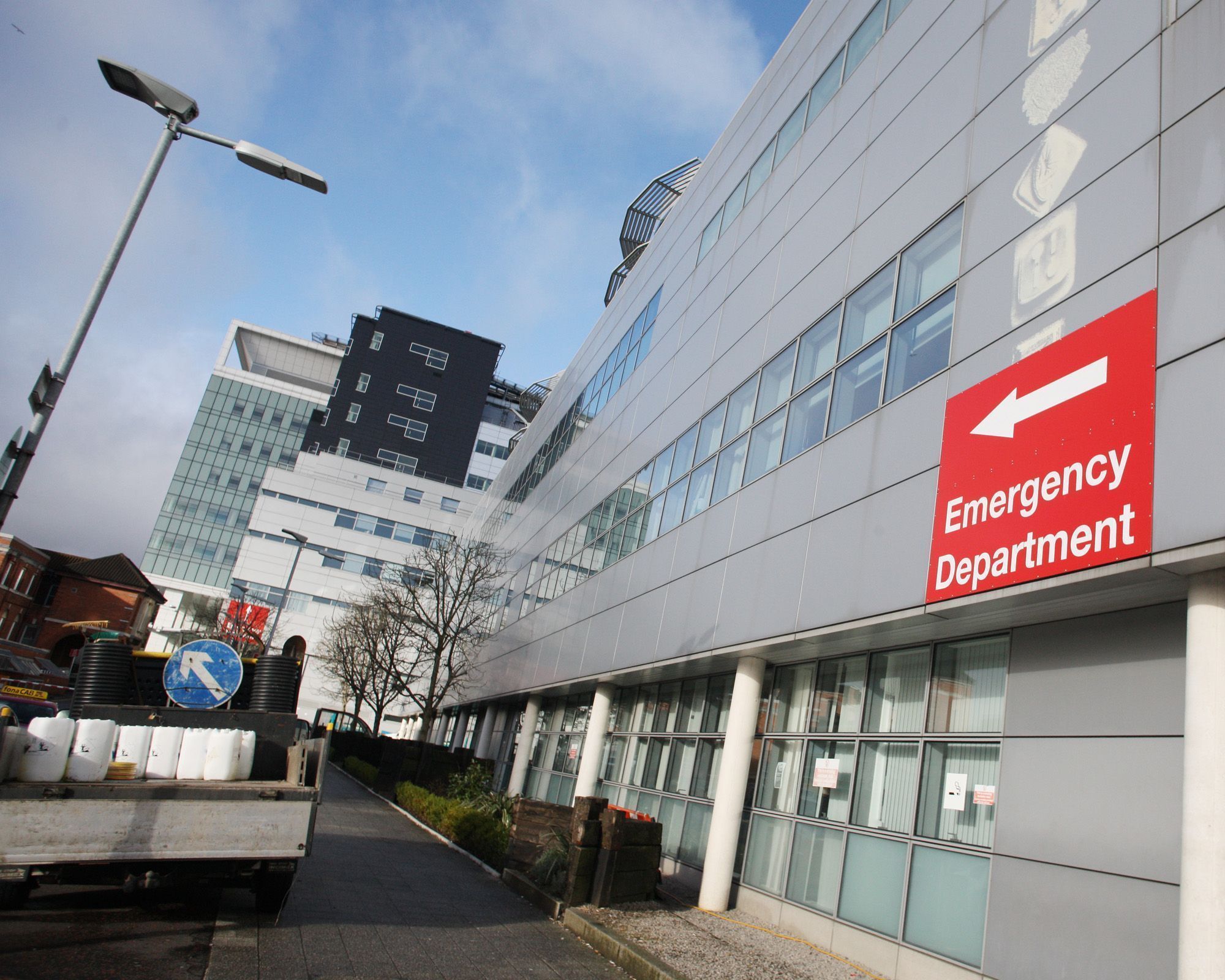 FIRE: The A&E Department at the Royal Victoria Hospital