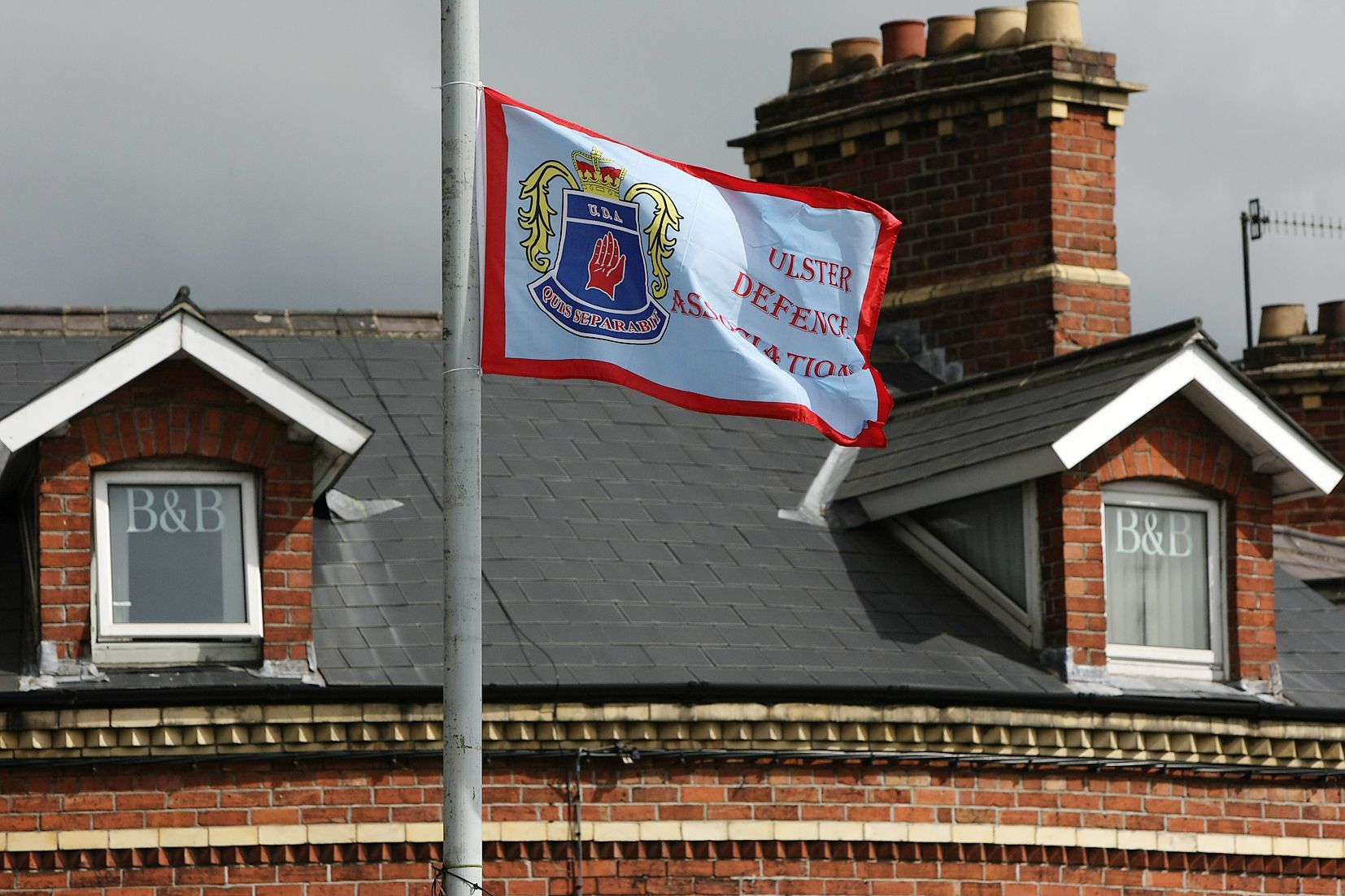 QUIS SEPARABIT: Support for the UDA and UVF is to be seen regularly at loyalist parades right across the North