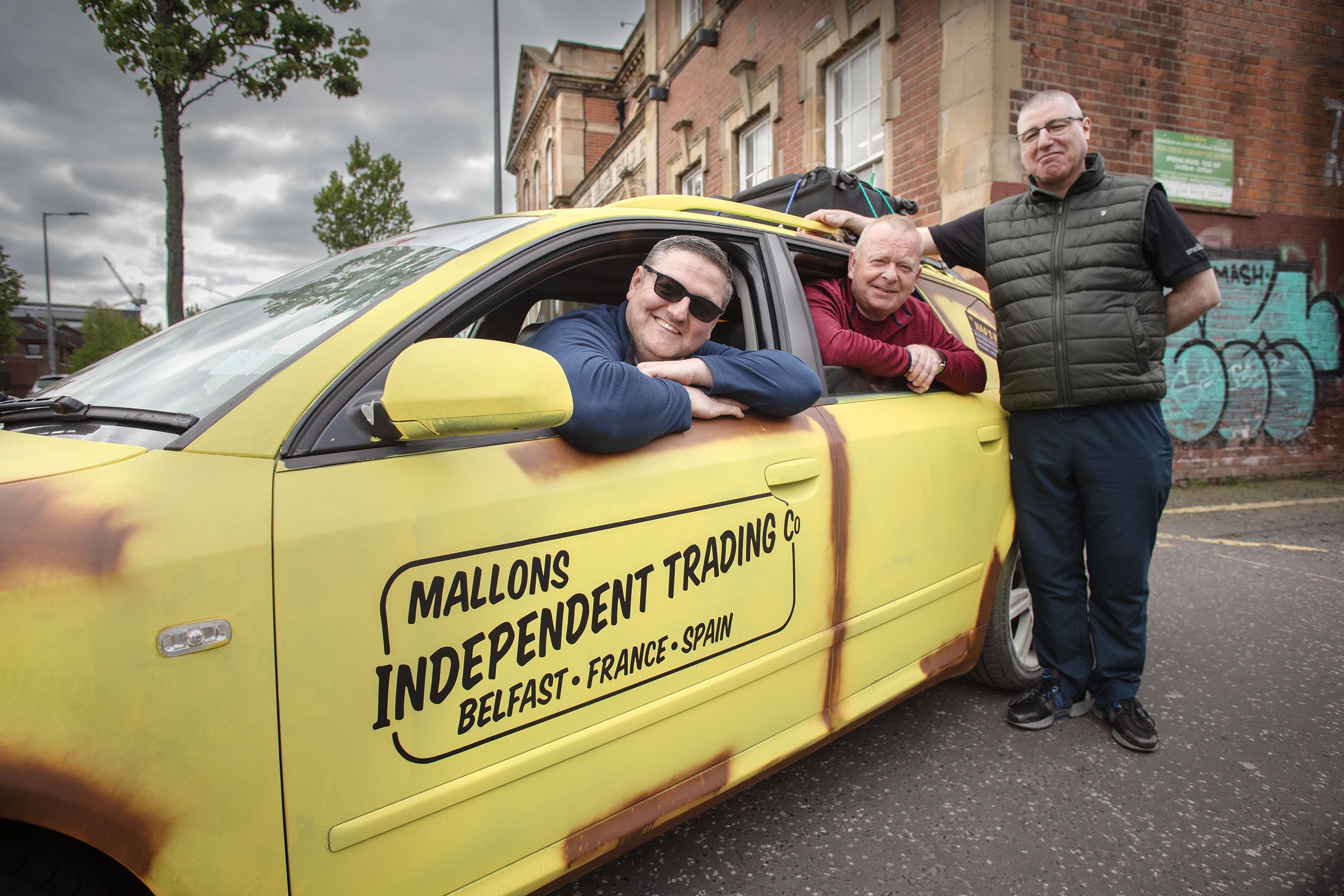 WISH US LUCK: Kevin, Micky and Davy Mallon ahead of their departure