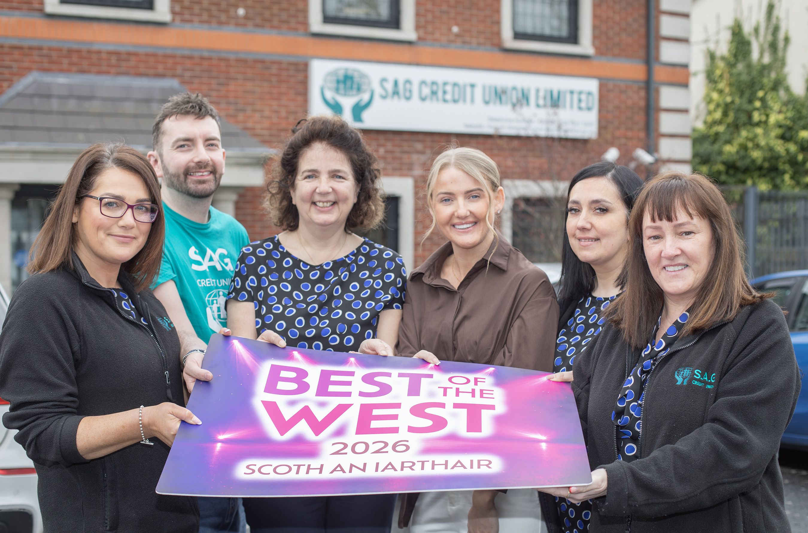 BEST OF THE WEST: The team from SAG Credit Union with Amy Dickinson from Aisling Events