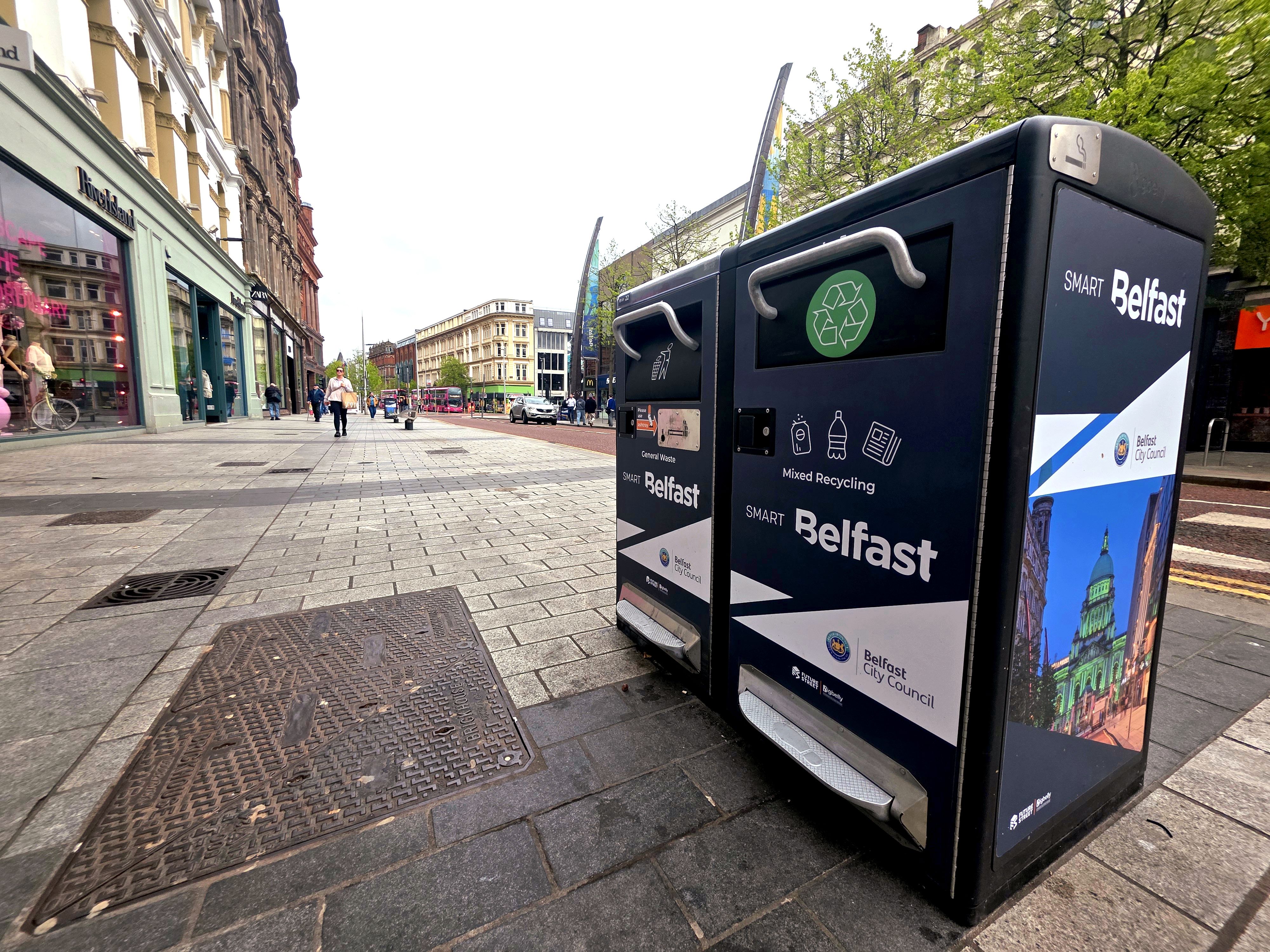 GET SMART: SMART bins are being introduced in Belfast city centre