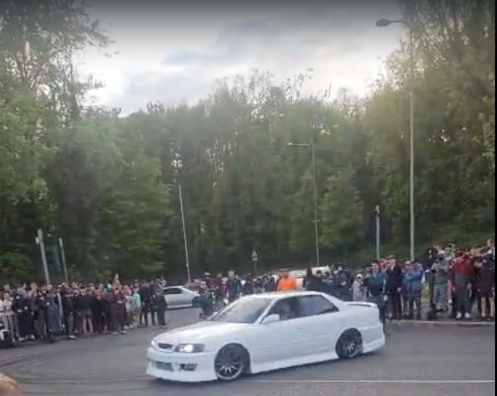 ANGER: One of the cars involved 