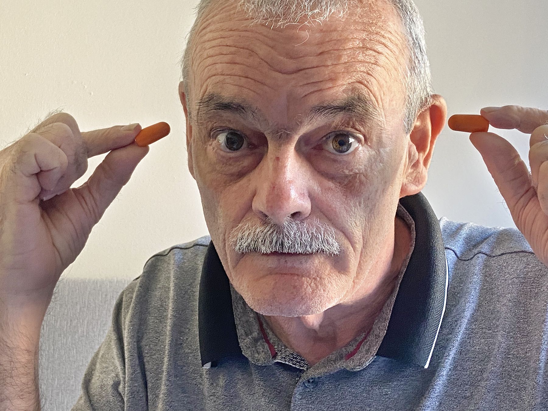 EAR PLUGS: Joseph O\'Connor says the noise from his pipes are driving him mad