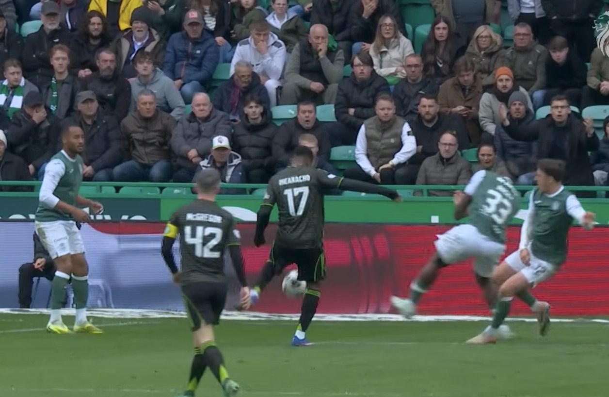 ICE-COLD: Kelechi Iheanacho was the calmest man in Easter Road as he slotted home Celtic\'s 72nd-minute winner against Hibs