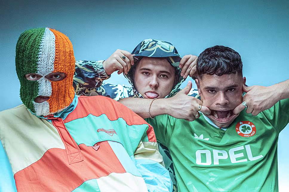 TOP OF THE CHARTS: Kneecap are celebrating the success of their second album FENIAN