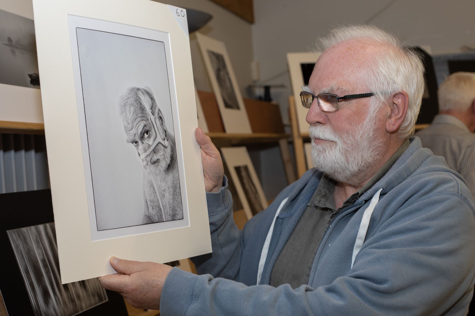 John Tinman with one of the photographs
