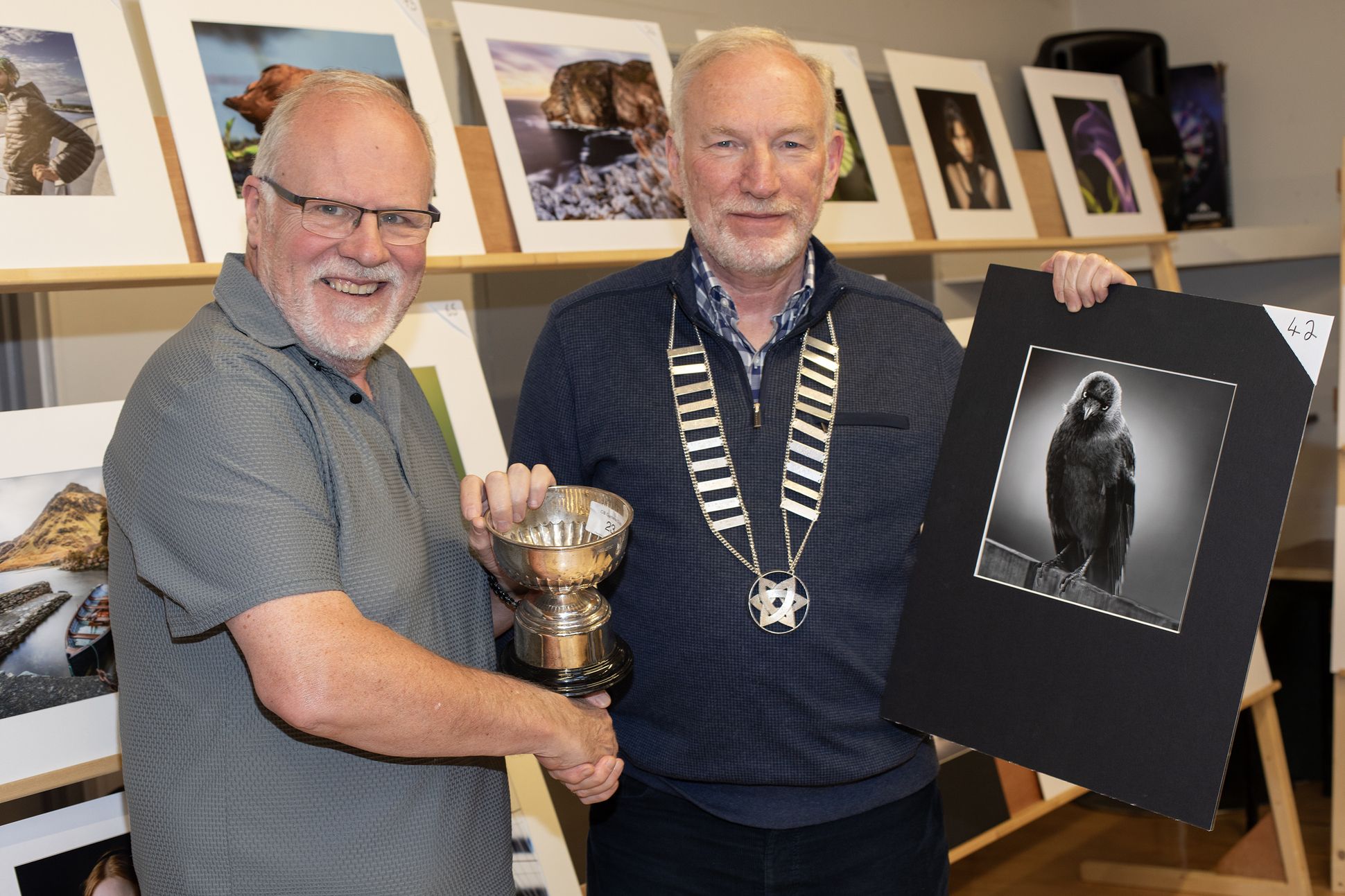 Pat Seenan with Alan Chowney, President of the NI Photographic Association