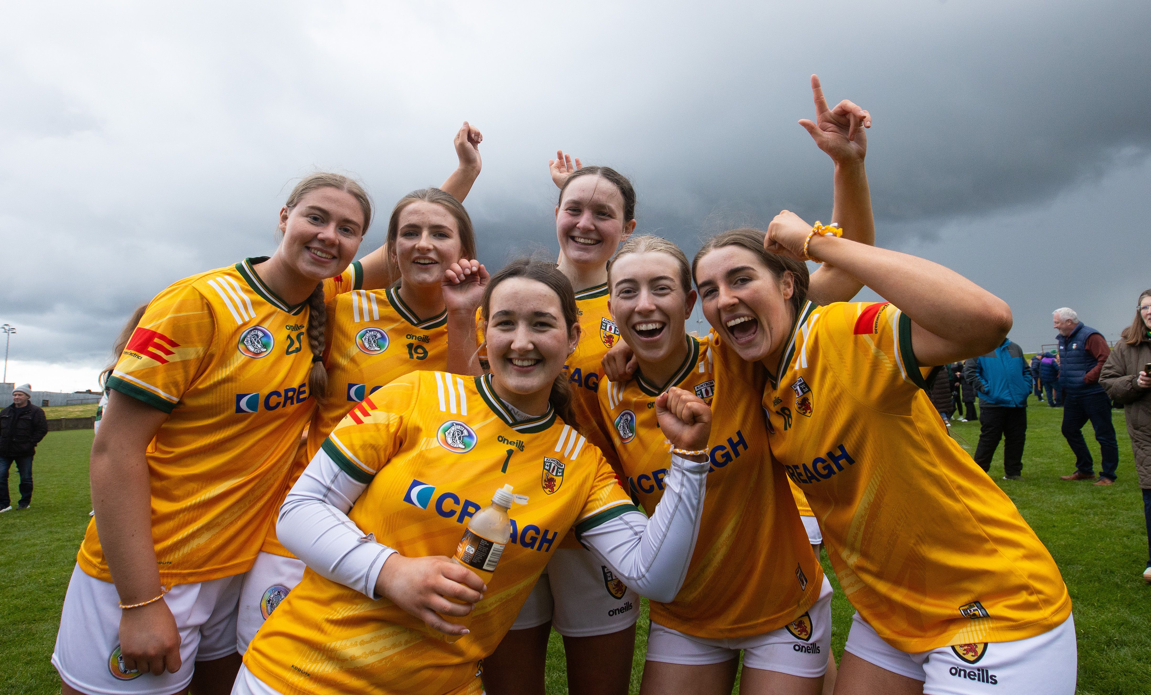 CELEBRATIONS: Antrim camogs were crowned U23B All-Ireland Champions after a two-point win