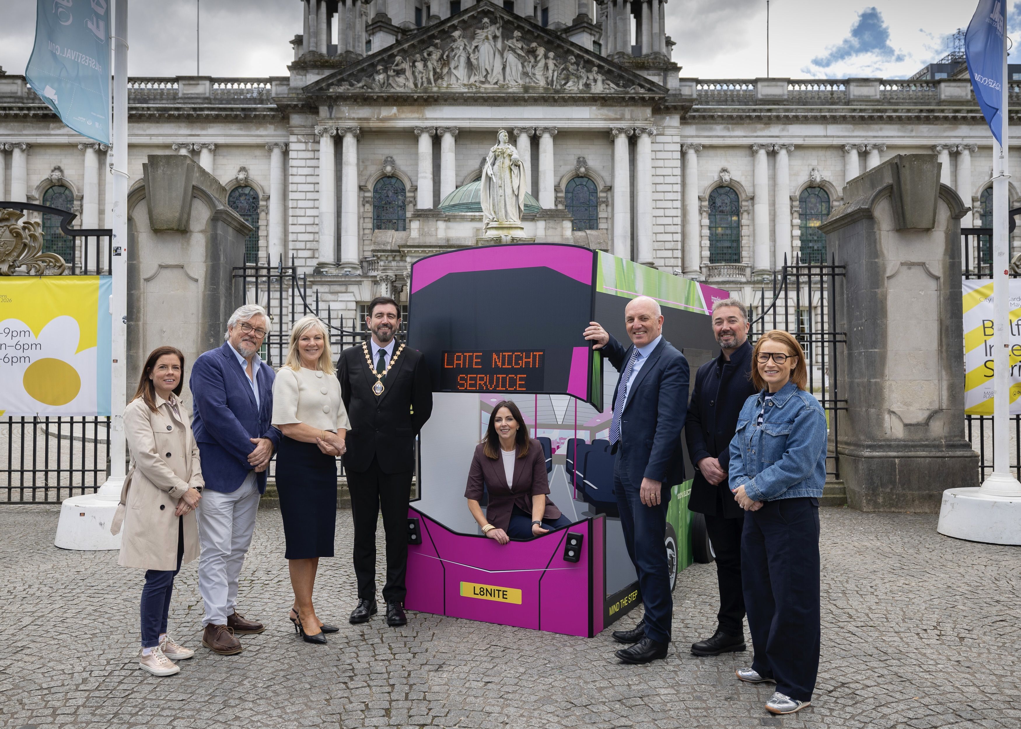 TOGETHER: At City Hall in support of Translink\'s Late Night Services in Belfast