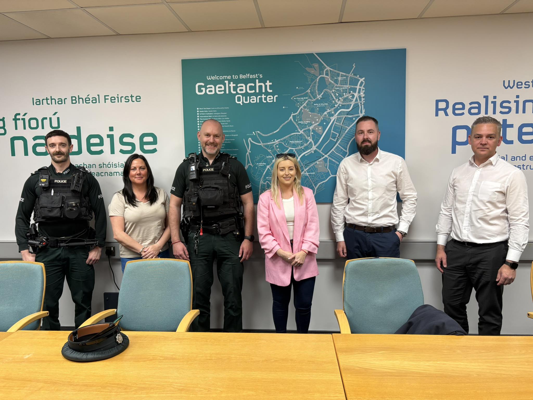 MEETING: Sinn Féin reps met with senior Translink officials and the West Belfast Neighbourhood Policing Team 