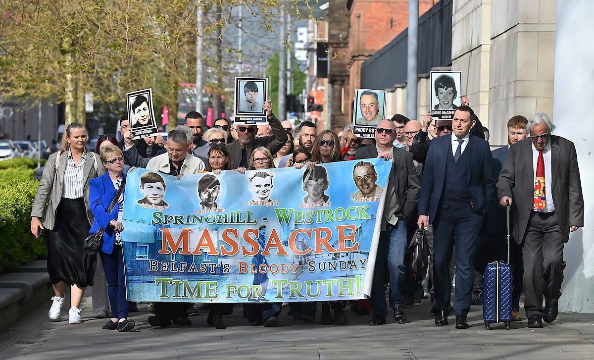 ROAD TO TRUTH: The Springhill families arriving to hear the inquest verdict last month