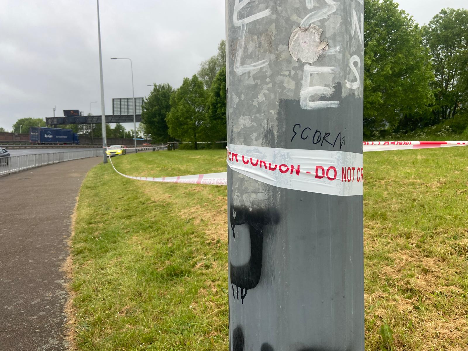 Police cordoned off the scene on Tuesday morning