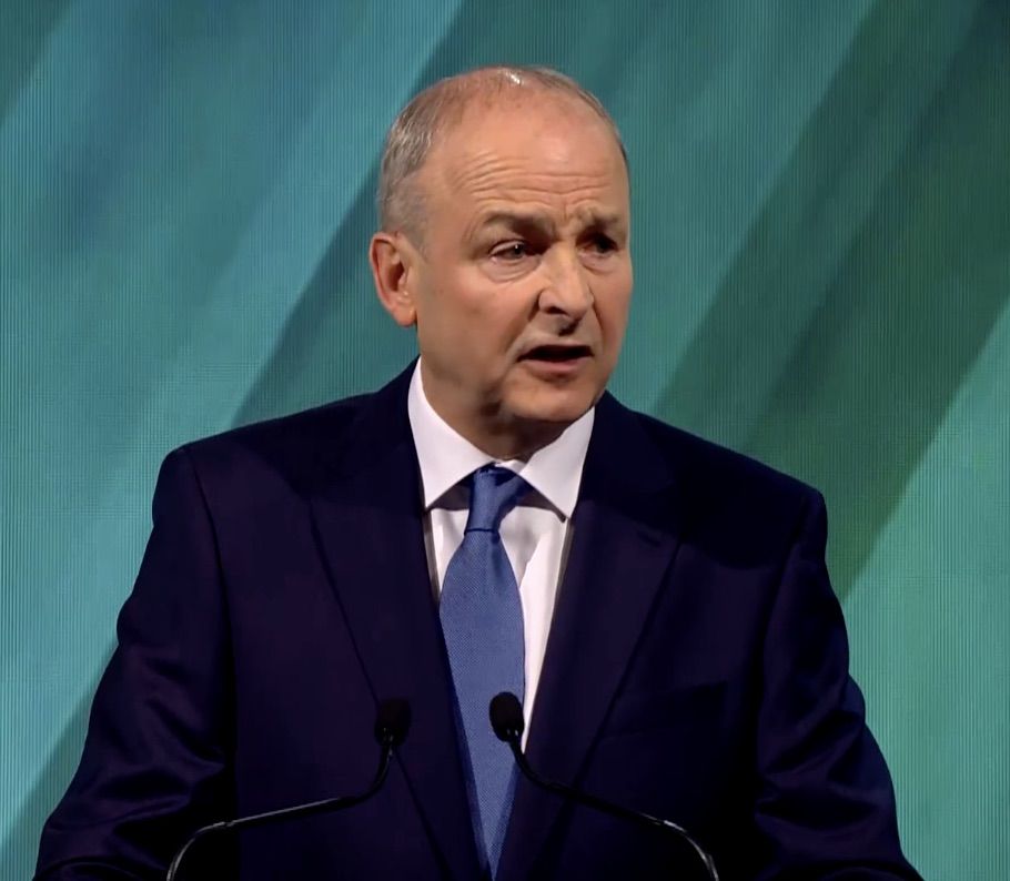 KEYNOTE SPEECH: Taoiseach Micheál Martin addressing the weekend Fianna Fáil Ard Fheis