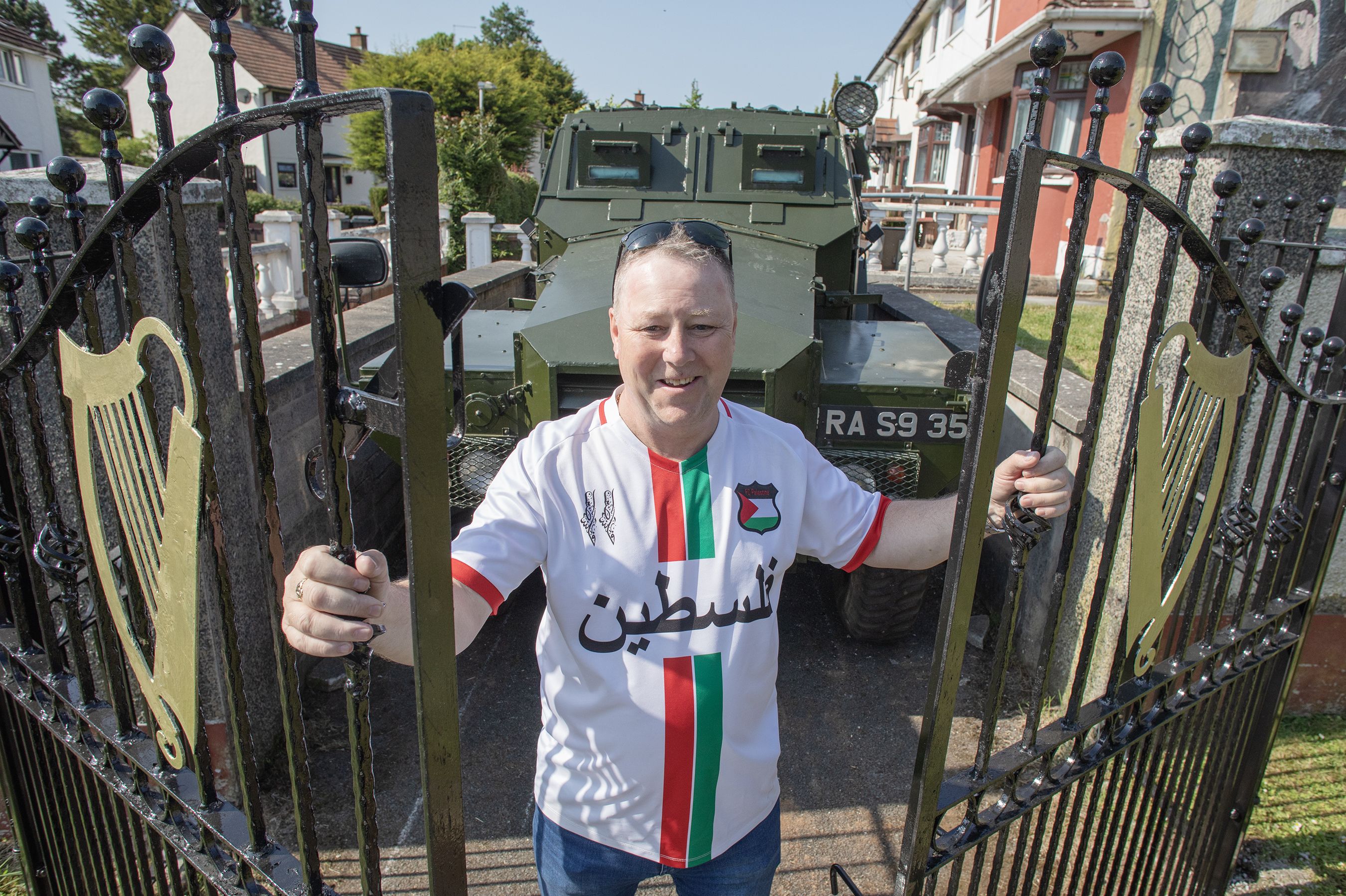 HISTORY: Arder Corbett is transforming his family home into an AirBnB where the focus outside is a former British Army Saracen