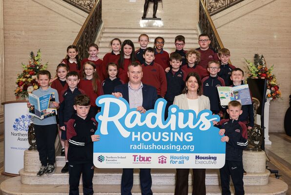 Stormont book launch by South Belfast pupils