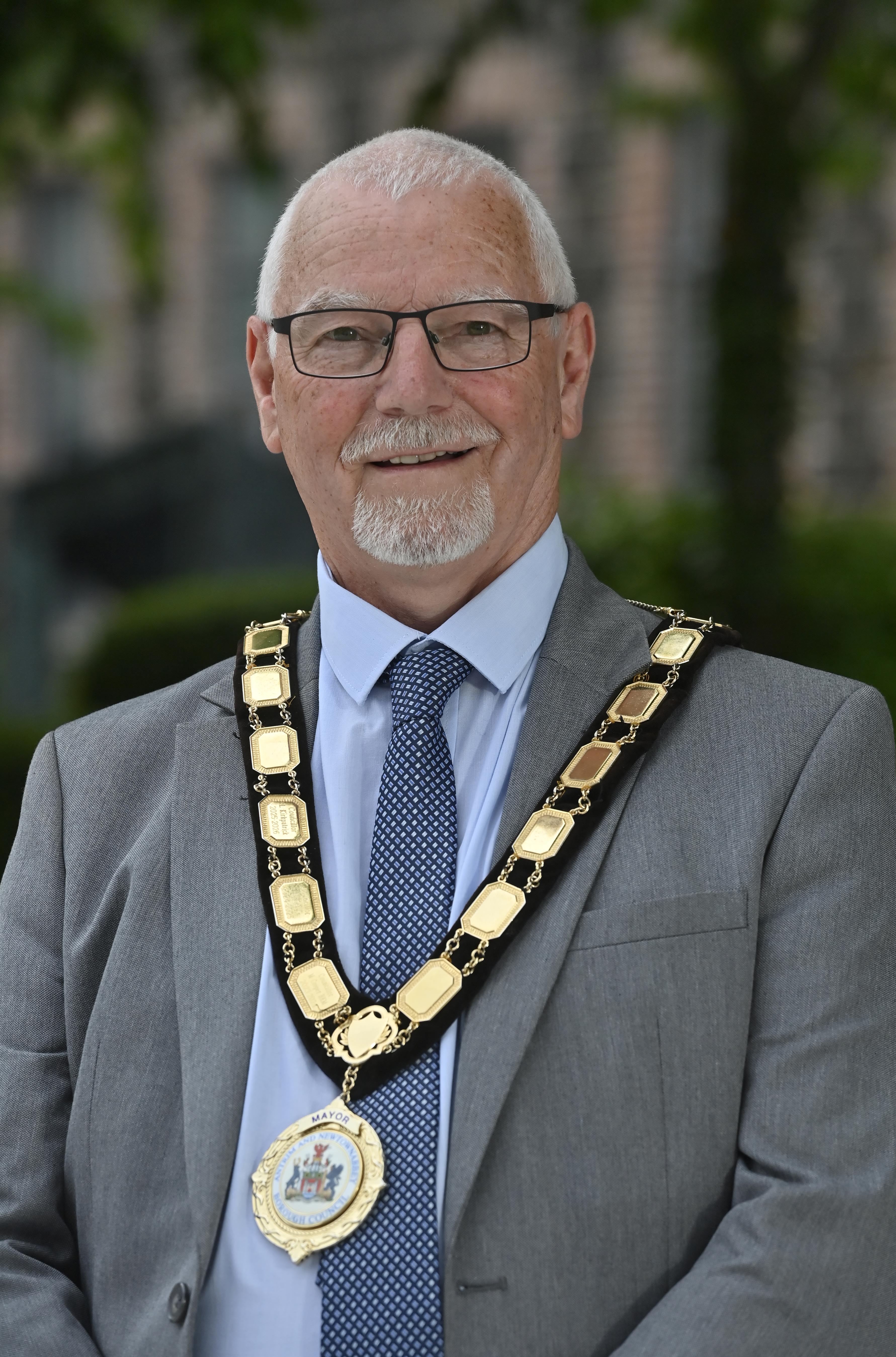 HISTORIC: Councillor Henry Cushinan is the first Sinn Féin Mayor of Antrim and Newtownabbey Borough Council
