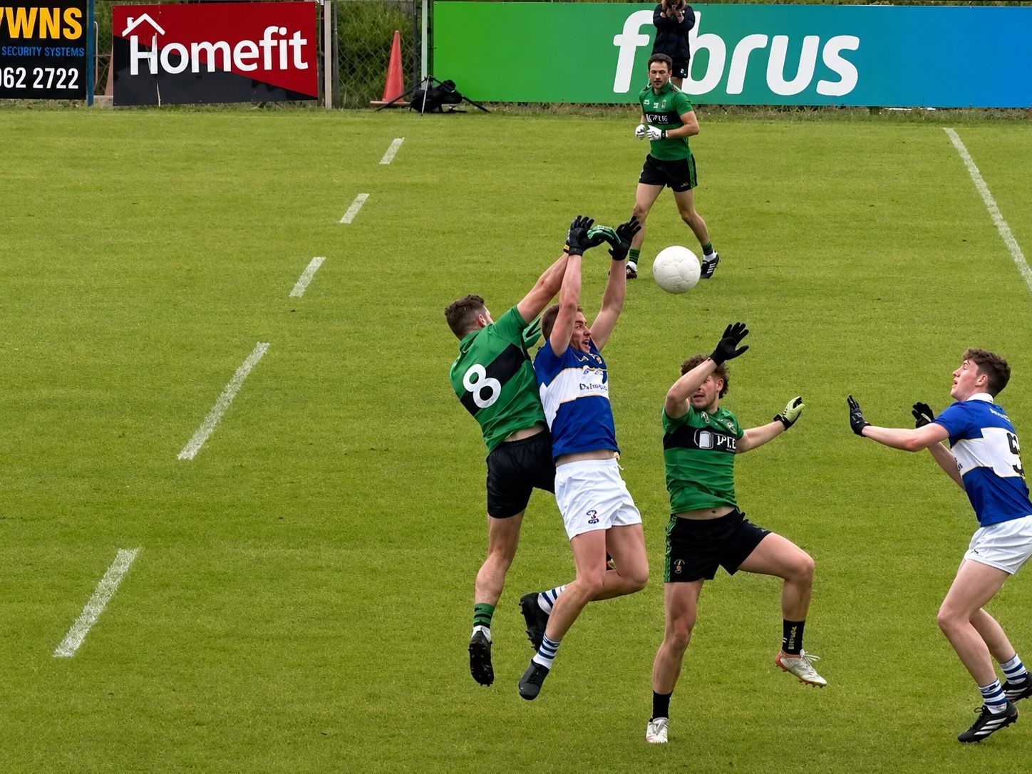 MY BALL: St John\'s claimed the victory over Sarsfields in the topflight clash