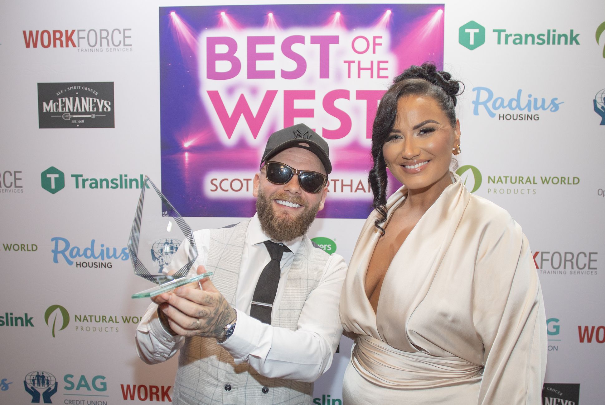 BEST TIKTOK CREATOR: Gavin Burns with Grace McGarry from sponsors McEnaney's