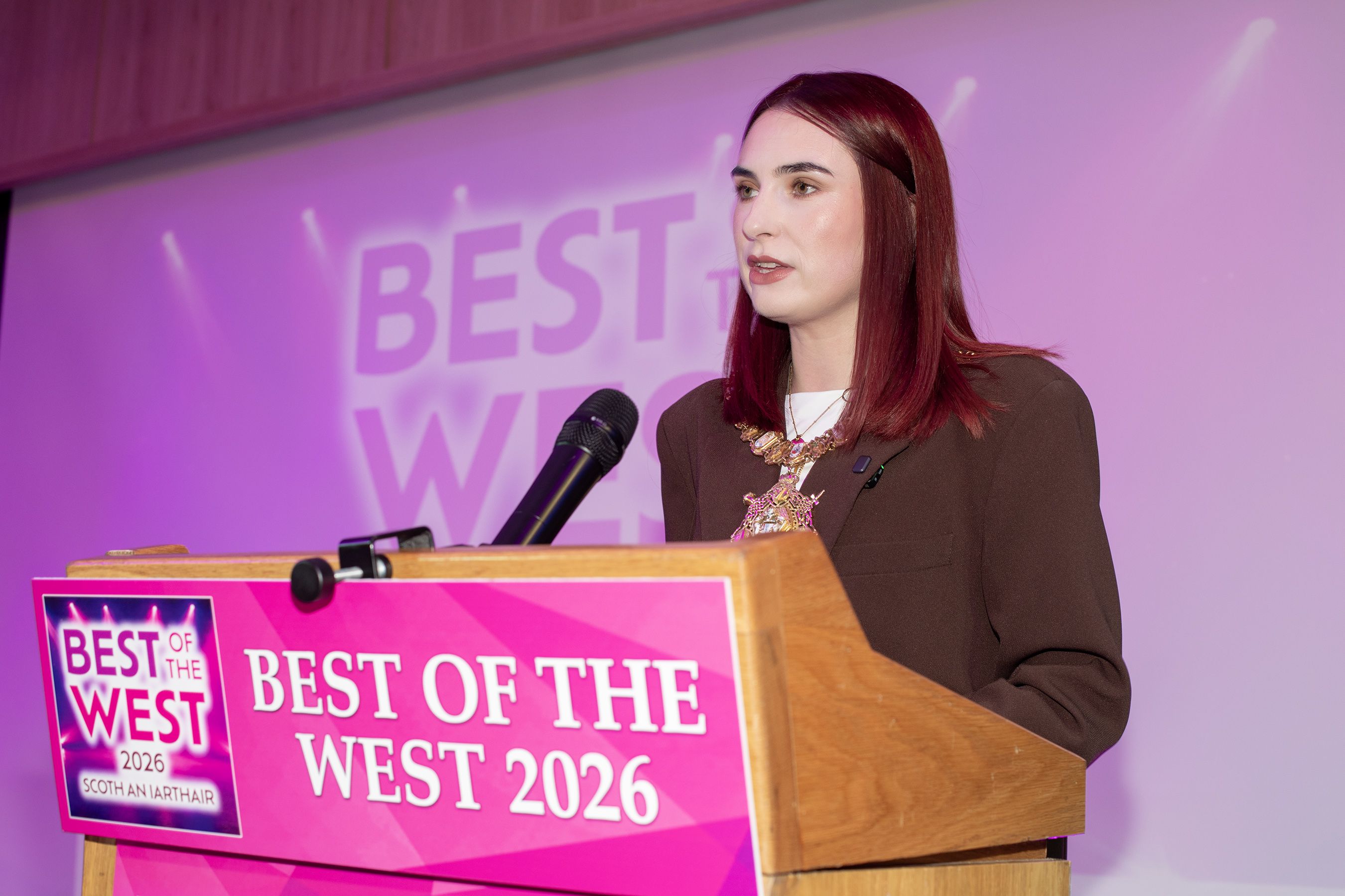 PRIDE: Lord Mayor Róis-Máire Donnelly speaking at the Best of the West Awards