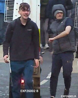  'If this is you, we are asking you to come forward' - PSNI release images of men taken during violent disorder