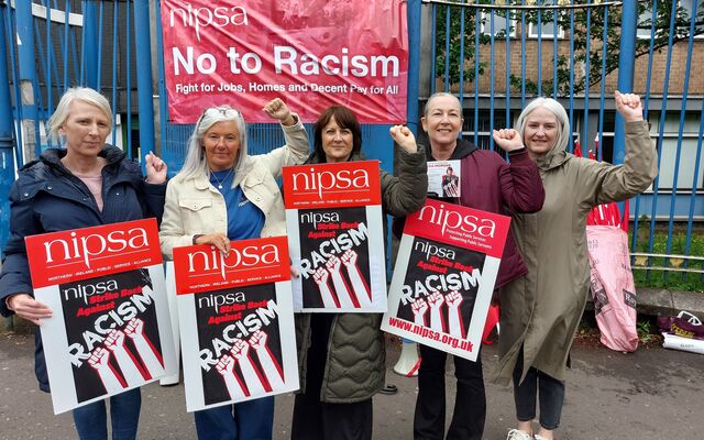 NIPSA members support fellow workers and hit out at racist attacks