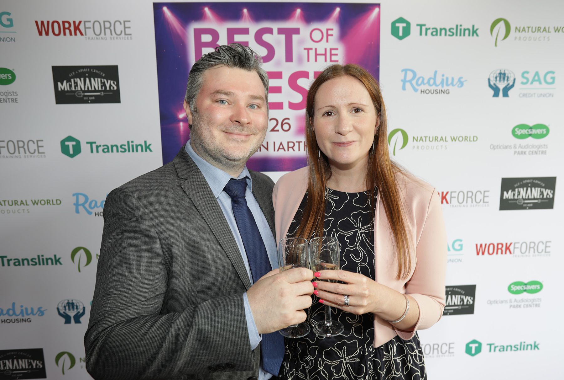 Tuathan McAughey and Sarah Jane McAughey from Péint agus Ól