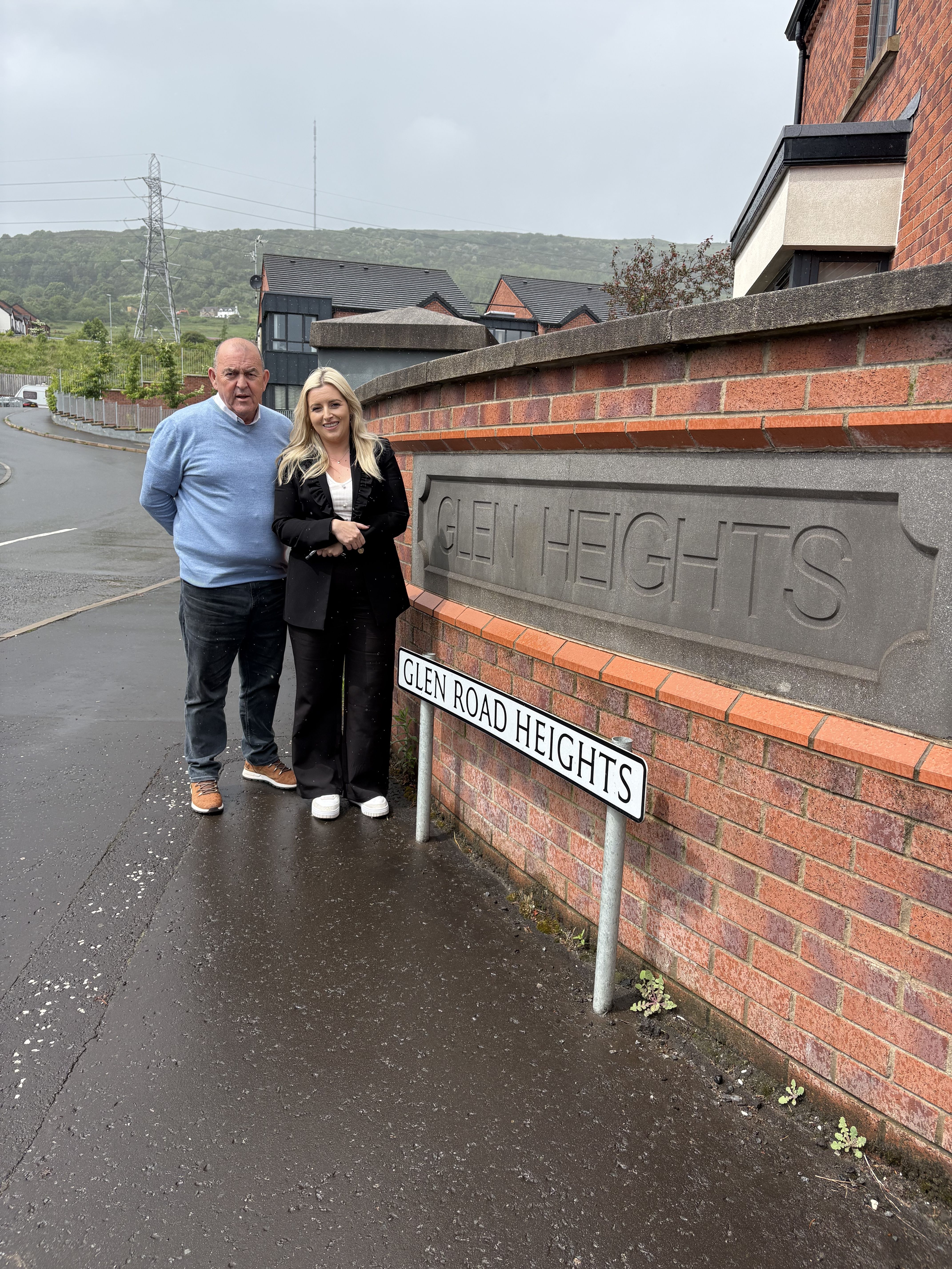 WELCOME: Councillor Arder Carson and Órlaithí Flynn MLA 