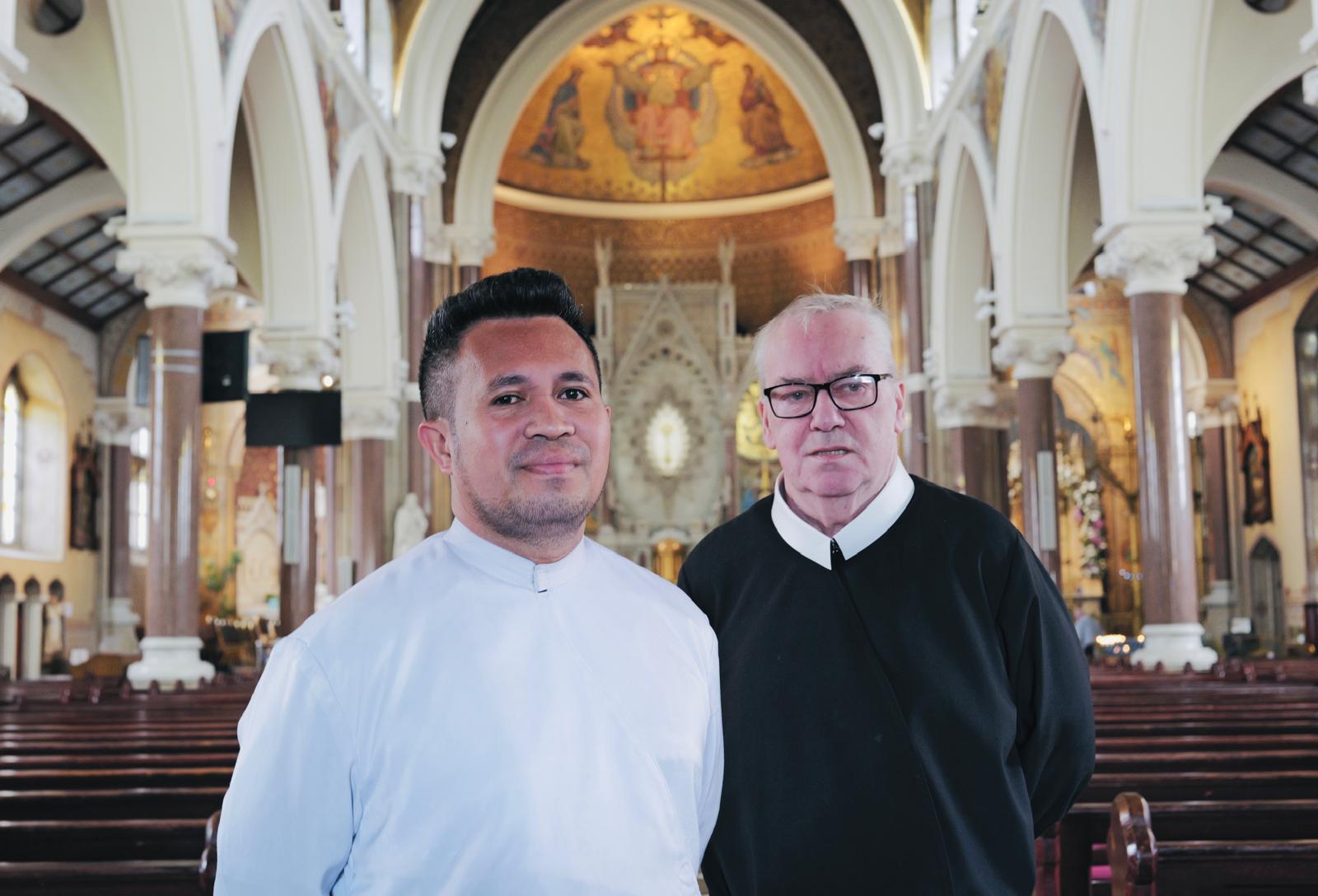 NOVENA: Fr Oan Runi and  Fr Brendan Kelly, the Rector at Clonard 