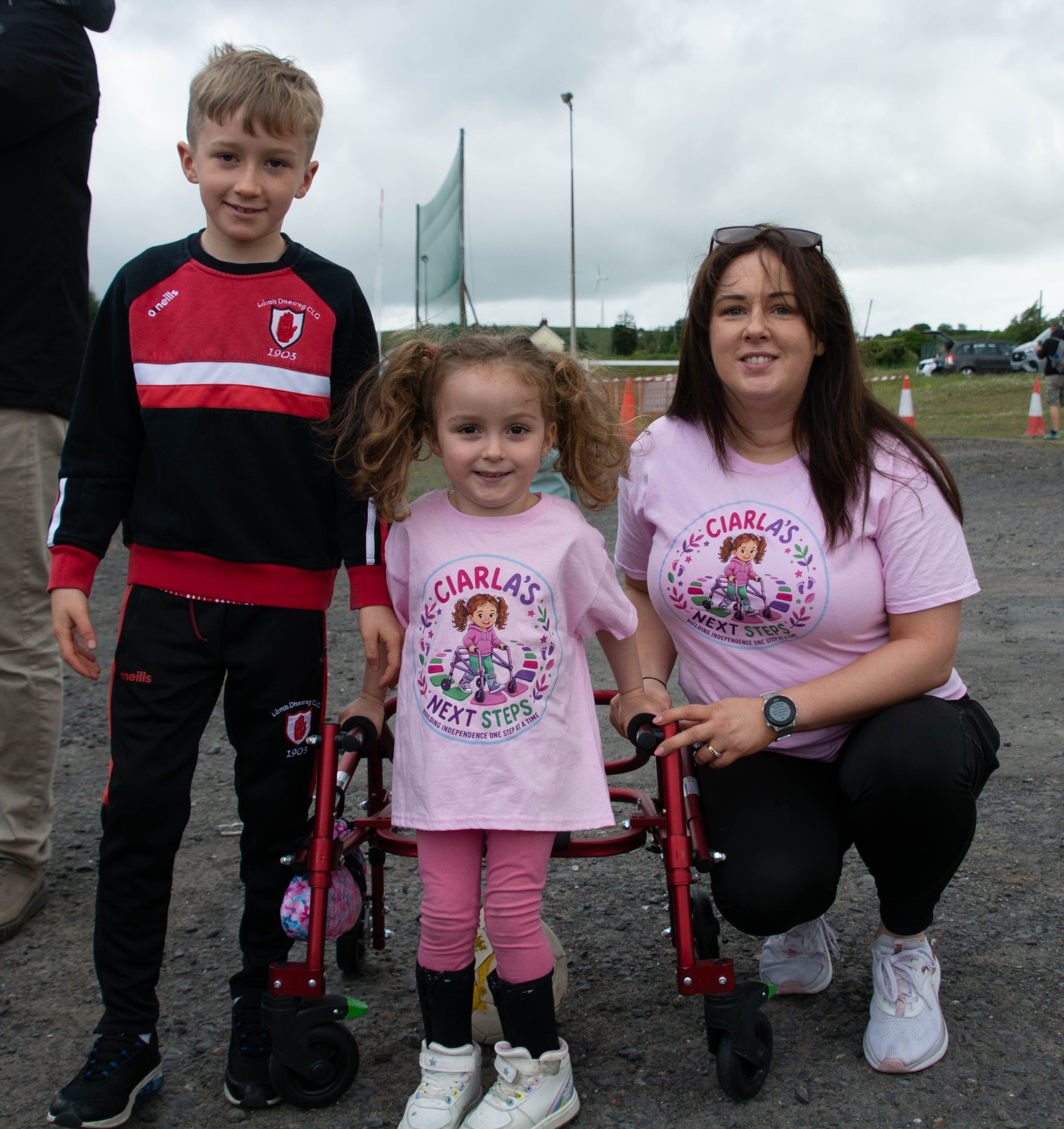 Young Ciarla Herron (4) was pictured front and centre of the fundraiser on Saturday