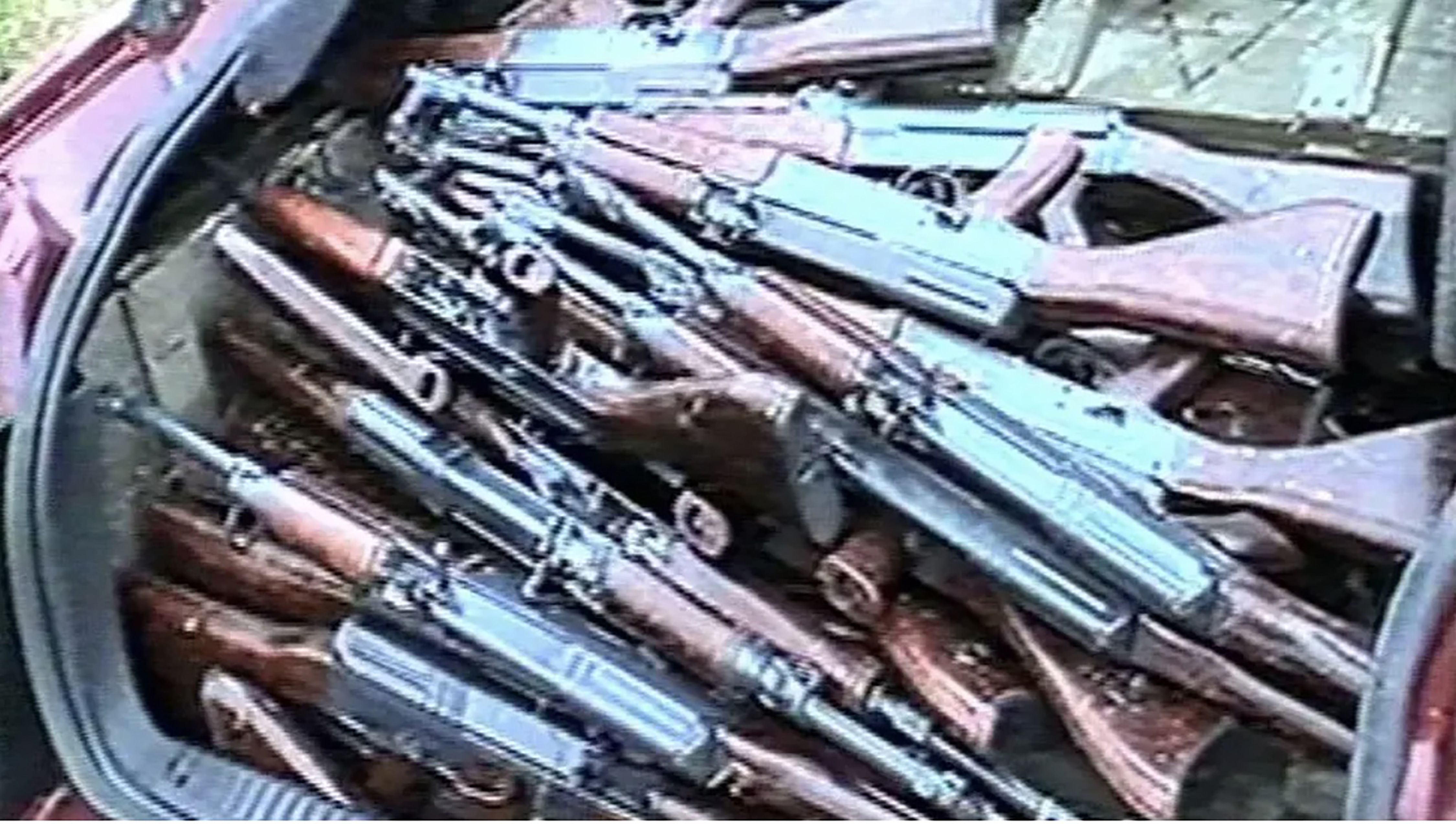 SEIZED: Some of the Ulster Resistance arms imported in 1988 were immediately intercepted, the rest enabled loyalist paramilitaries to up their kill count – and they’re still out there