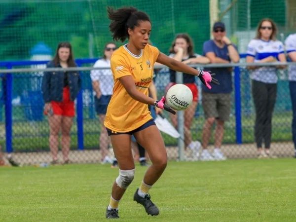 STAR-POWER: St Paul\'s star Omolara Dahunsi was a standout in the middle of the park for Antrim on Sunday