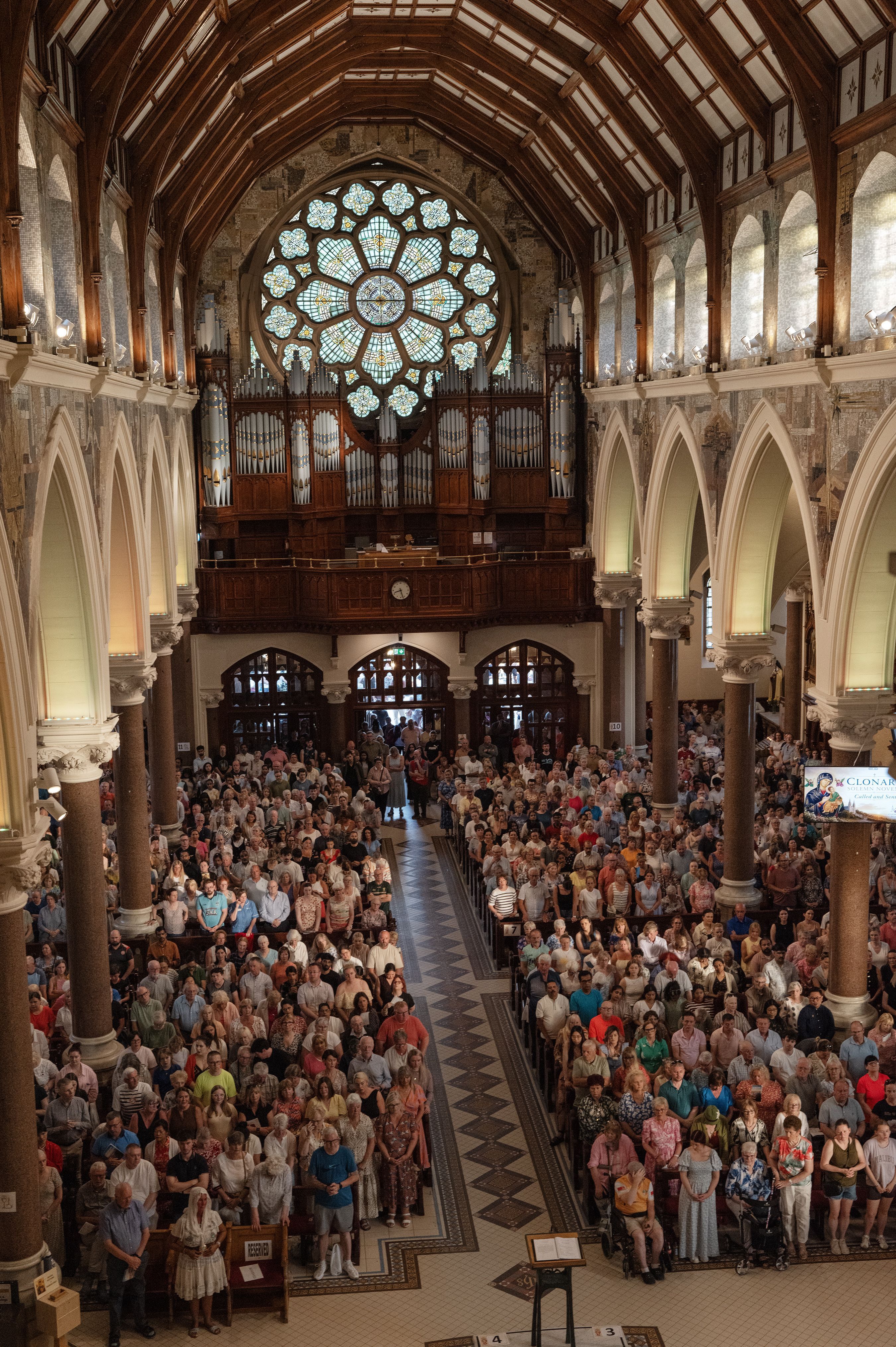 FULL HOUSE: Worshippers at the final Novena session on Thursday night